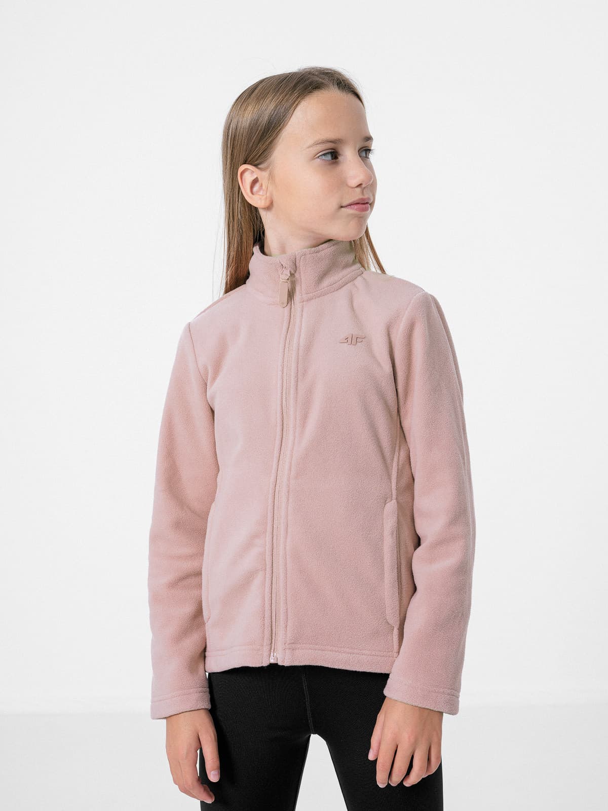 4F HJZ22-JPLD001 LIGHT PINK Dětská fleecová mikina EU 164 HJZ22-JPLD001 LIGHT PINK - náhled 4