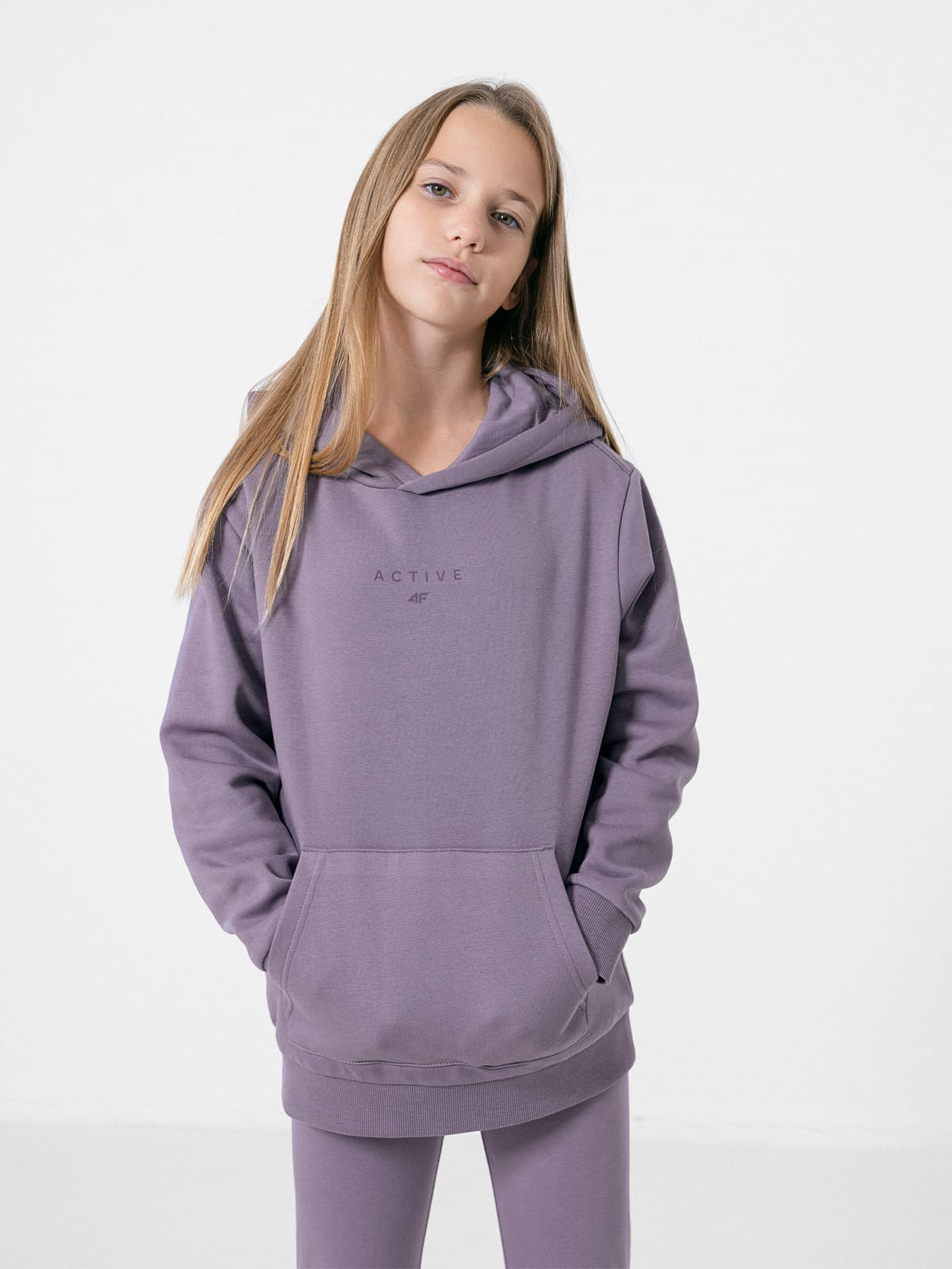 4F HJZ22-JBLD003 VIOLET Dětská mikina EU 122 HJZ22-JBLD003 VIOLET - náhled 4