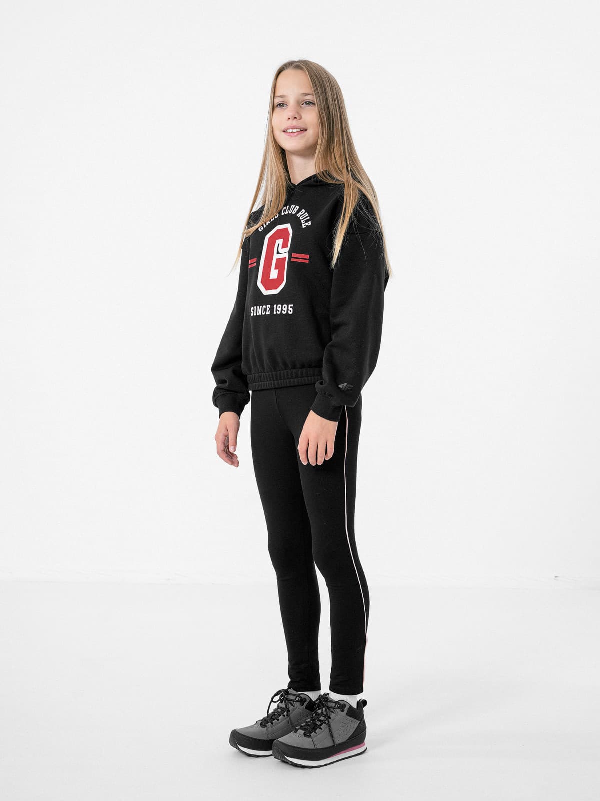 4F HJZ22-JBLD004 DEEP BLACK Dětská mikina EU 122/128 HJZ22-JBLD004 DEEP BLACK - náhled 4