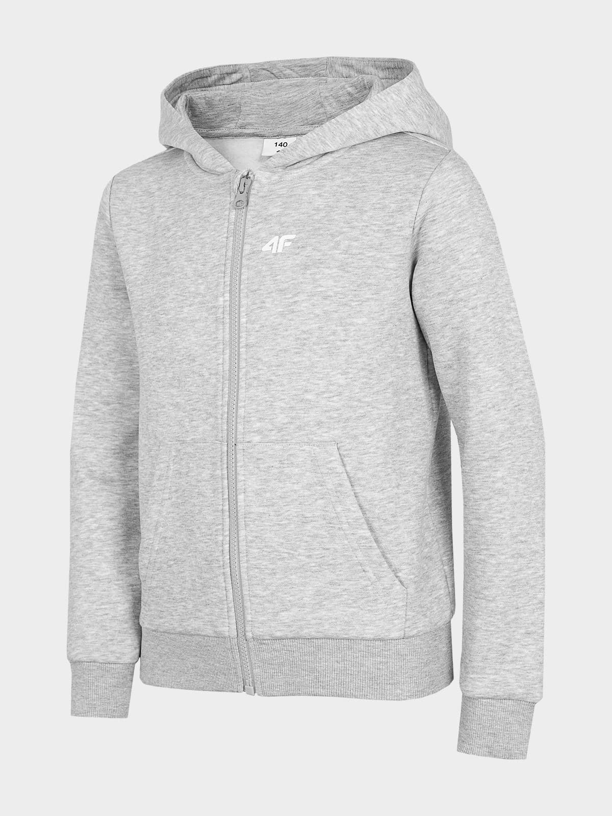 4F HJZ22-JBLD001 GREY MELANGE Dětská mikina EU 122 HJZ22-JBLD001 GREY MELANGE - náhled 1