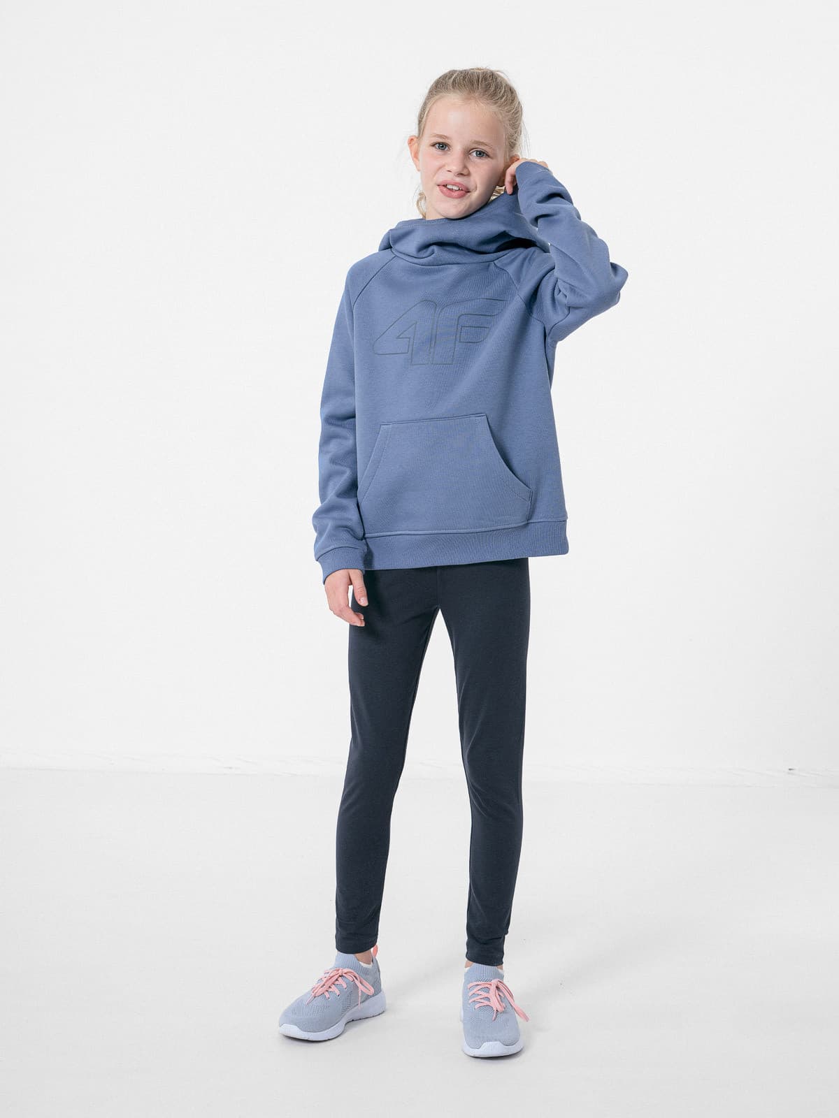 4F HJZ22-JBLD002 DENIM Dětská mikina EU 122 HJZ22-JBLD002 DENIM - náhled 3