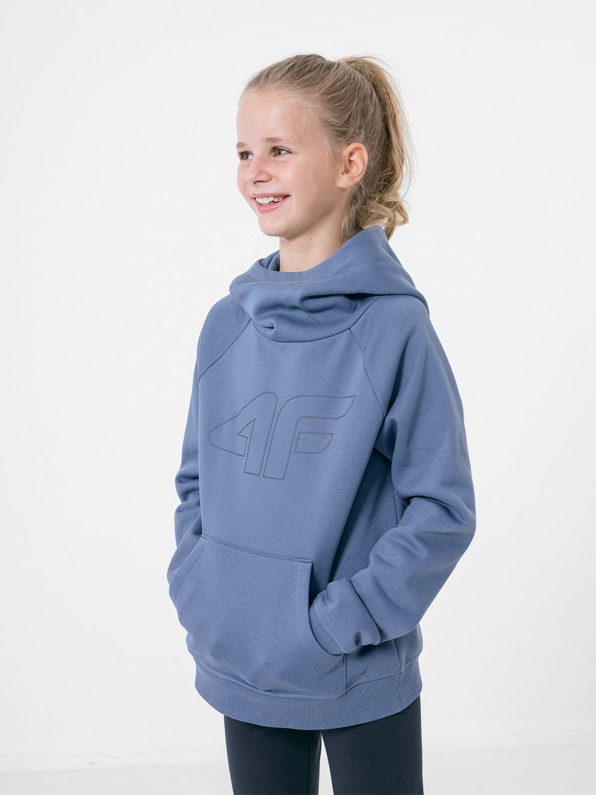 4F HJZ22-JBLD002 DENIM Dětská mikina EU 122 HJZ22-JBLD002 DENIM - náhled 4
