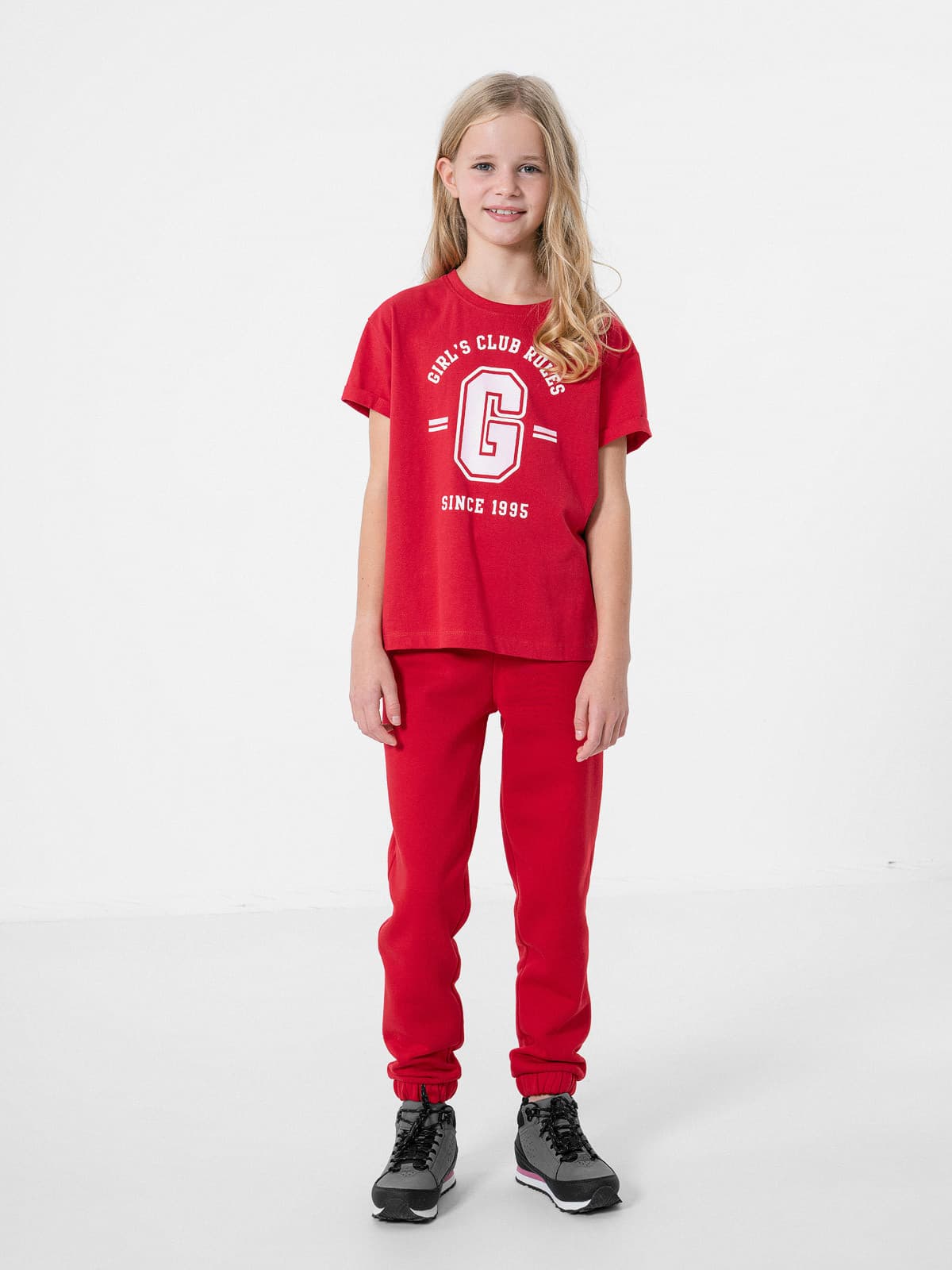 4F HJZ22-JSPDD002 RED Dětské tepláky EU 122 HJZ22-JSPDD002 RED - náhled 4