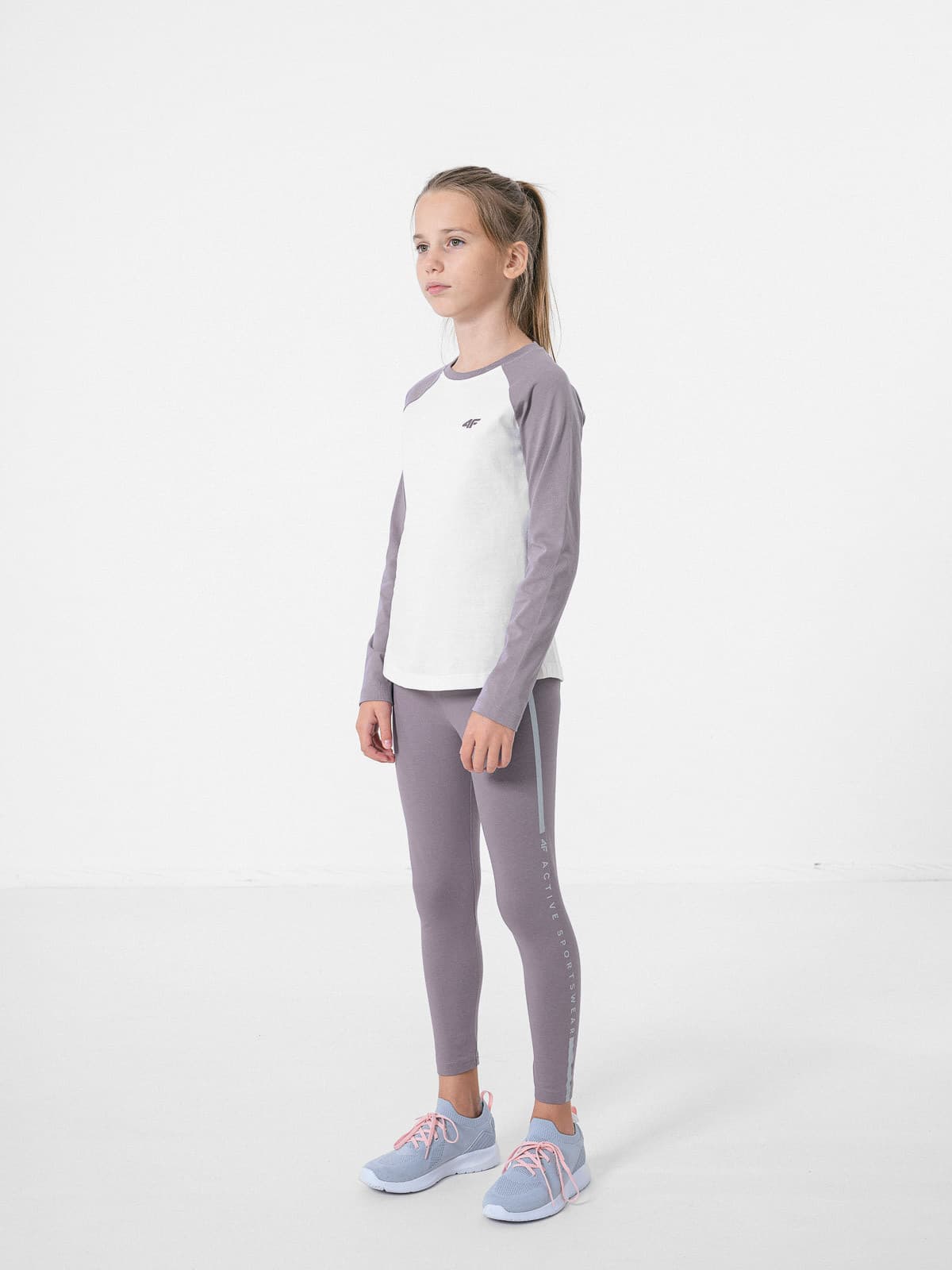 4F HJZ22-JLEG002 VIOLET Dětské legíny EU 122 HJZ22-JLEG002 VIOLET - náhled 4