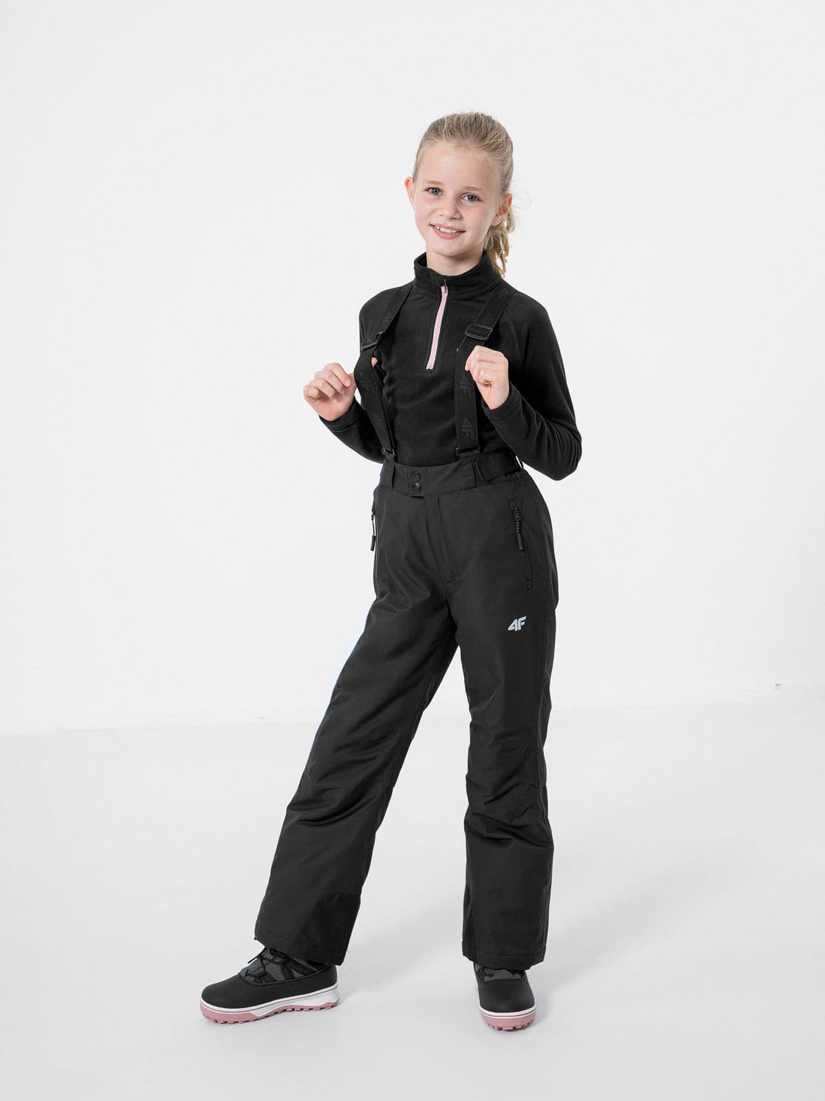 4F HJZ22-JBIDP001 DEEP BLACK Dětské fleecové tričko EU 122/128 HJZ22-JBIDP001 DEEP BLACK - náhled 3