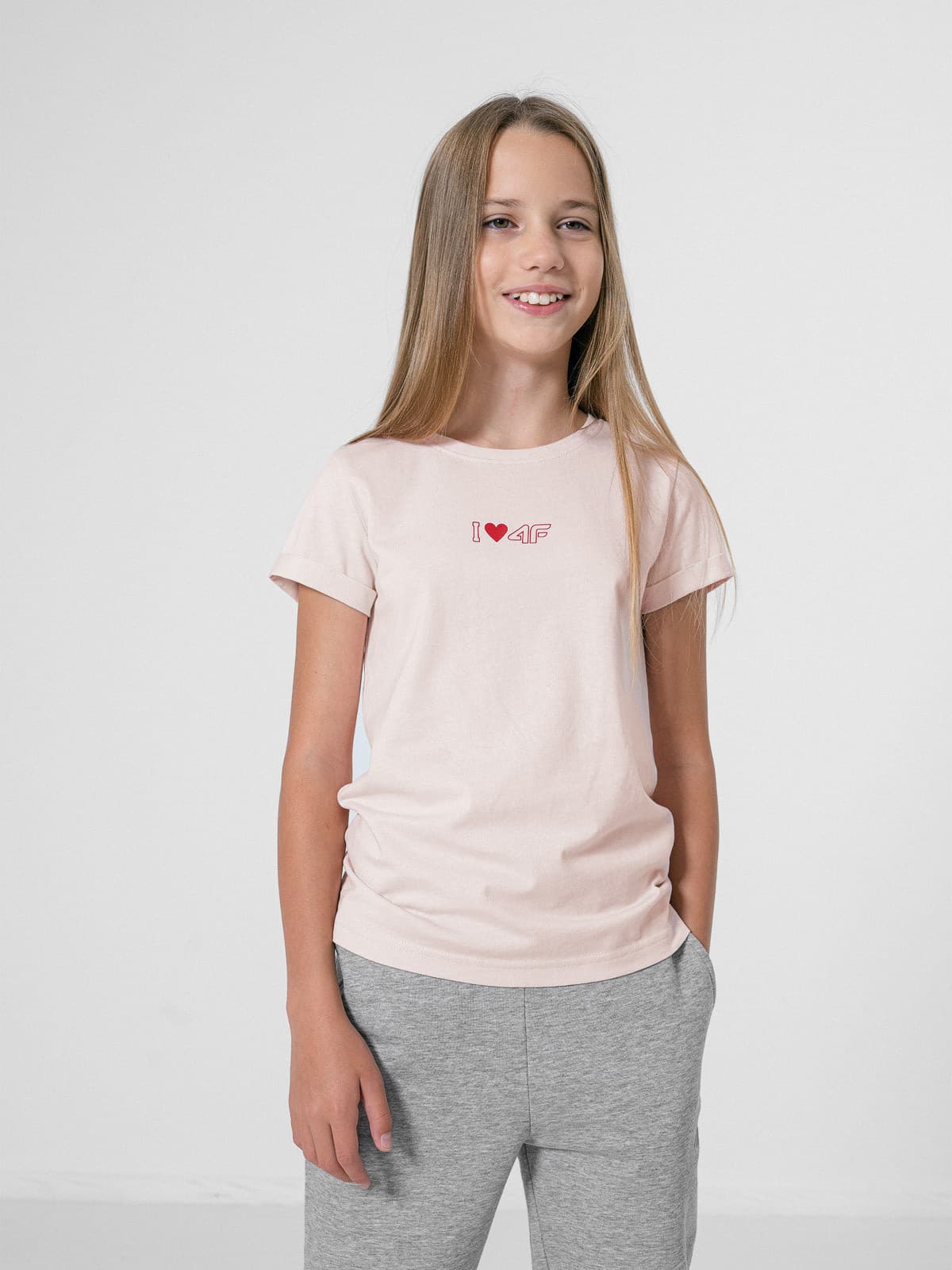 4F HJZ22-JTSD005 LIGHT PINK Dětské tričko EU 128 HJZ22-JTSD005 LIGHT PINK - náhled 4