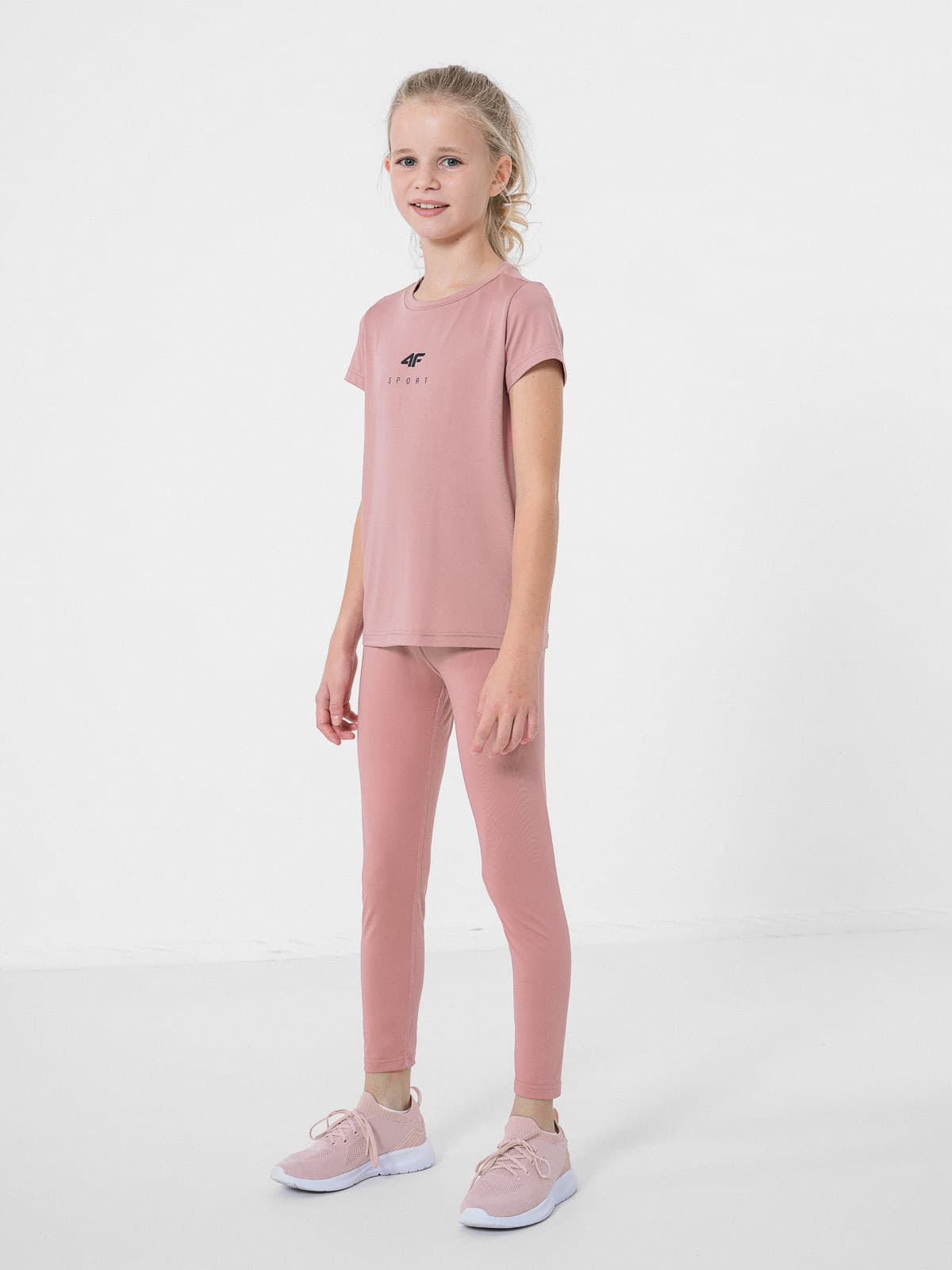 4F HJZ22-JSPDF002 DARK PINK Dětské funkční legíny EU 146/152 HJZ22-JSPDF002 DARK PINK - náhled 4