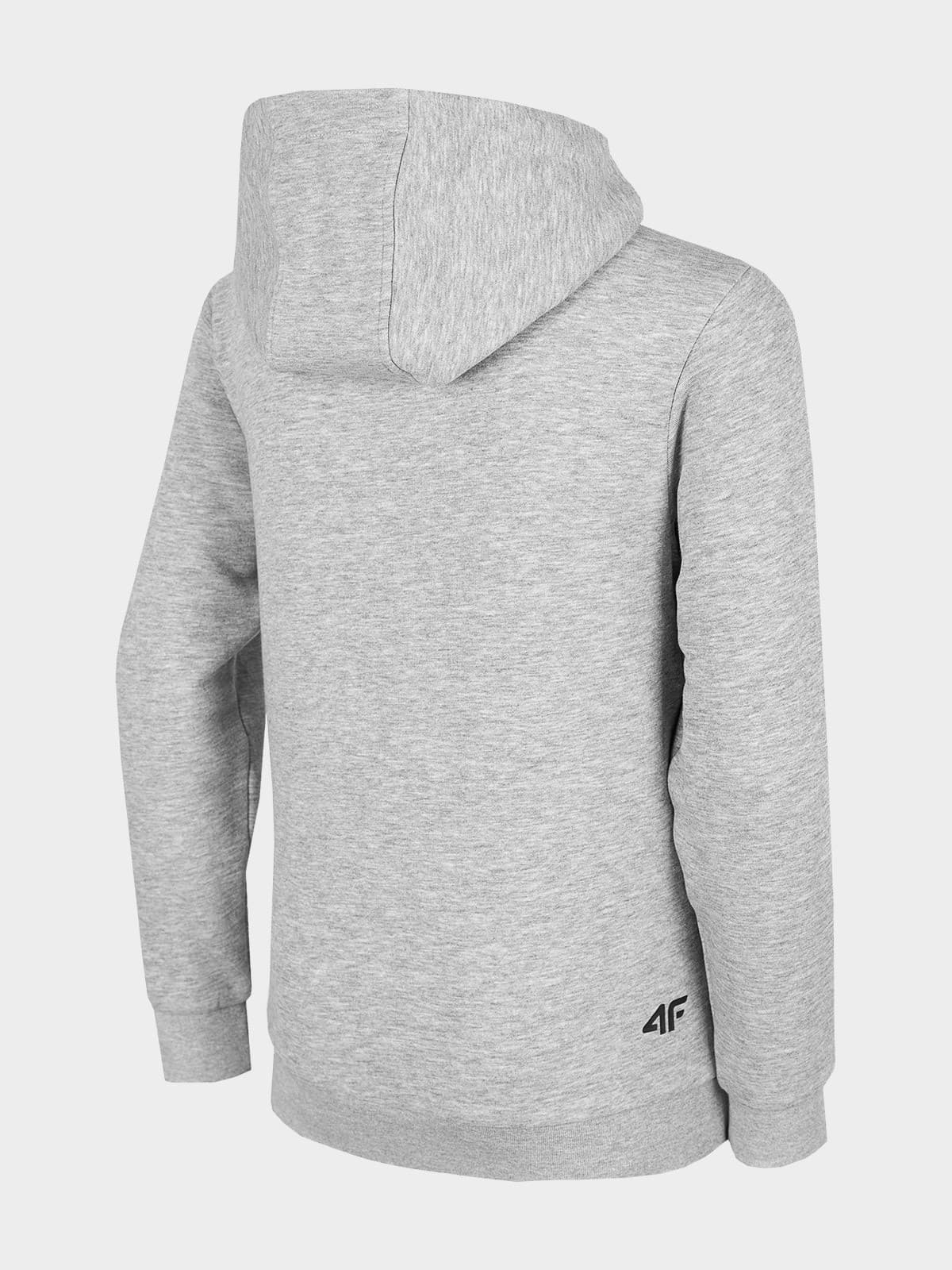 4F HJZ22-JBLM001 COLD LIGHT GREY MELANGE Dětská mikina EU 122 HJZ22-JBLM001 CO LIG GREY ME - náhled 2