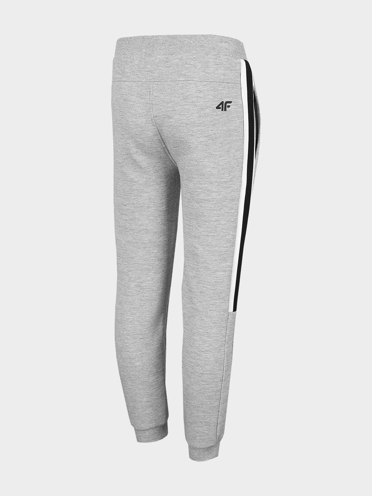 4F HJZ22-JSPMD003 COLD LIGHT GREY MELANGE Dětské tepláky EU 122 HJZ22-JSPMD003 COLD LIG GREY M - náhled 2