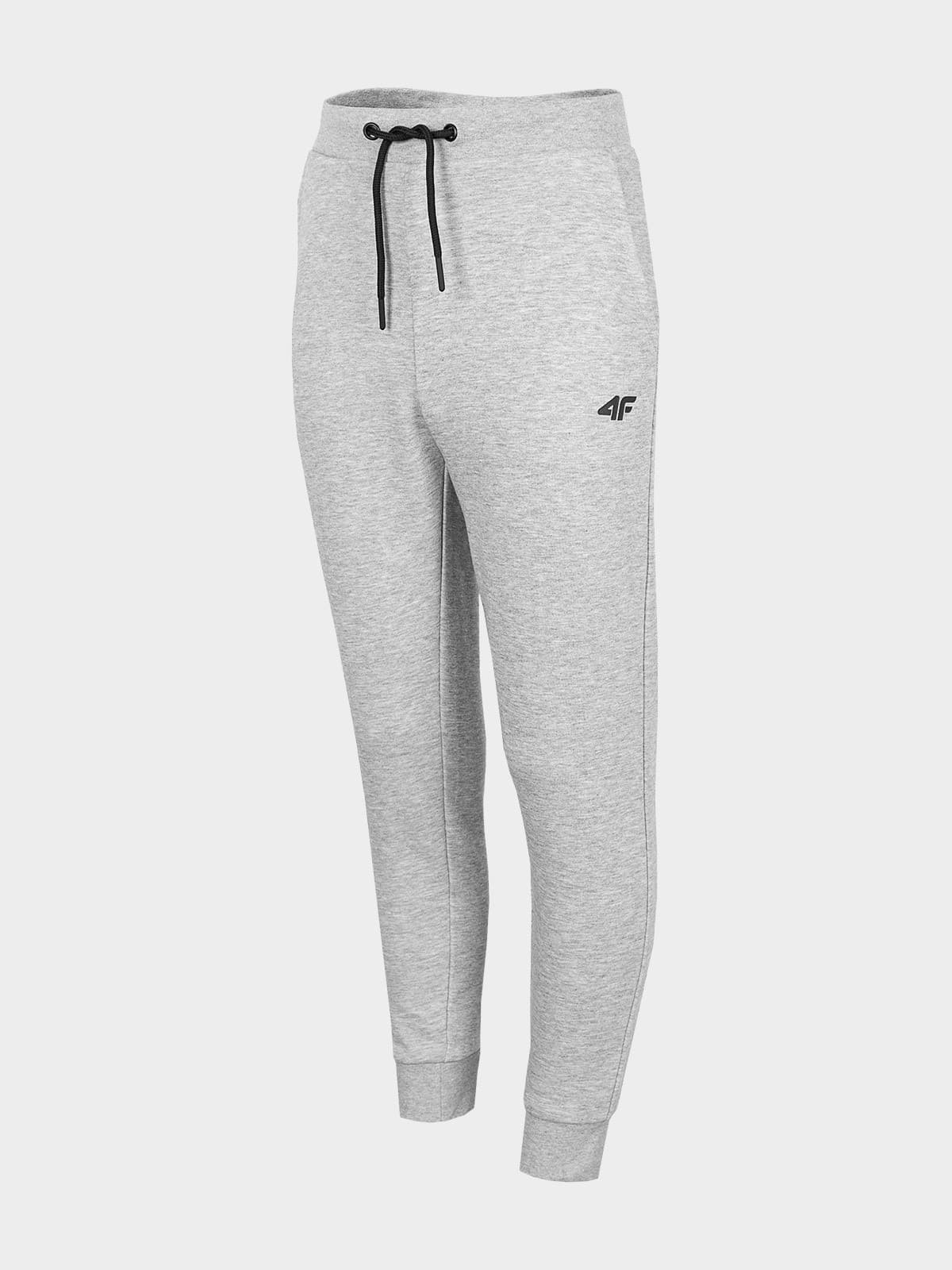 4F HJZ22-JSPMD001 COLD LIGHT GREY MELANGE Dětské tepláky EU 122 HJZ22-JSPMD001 COLD LI GREY M - náhled 1