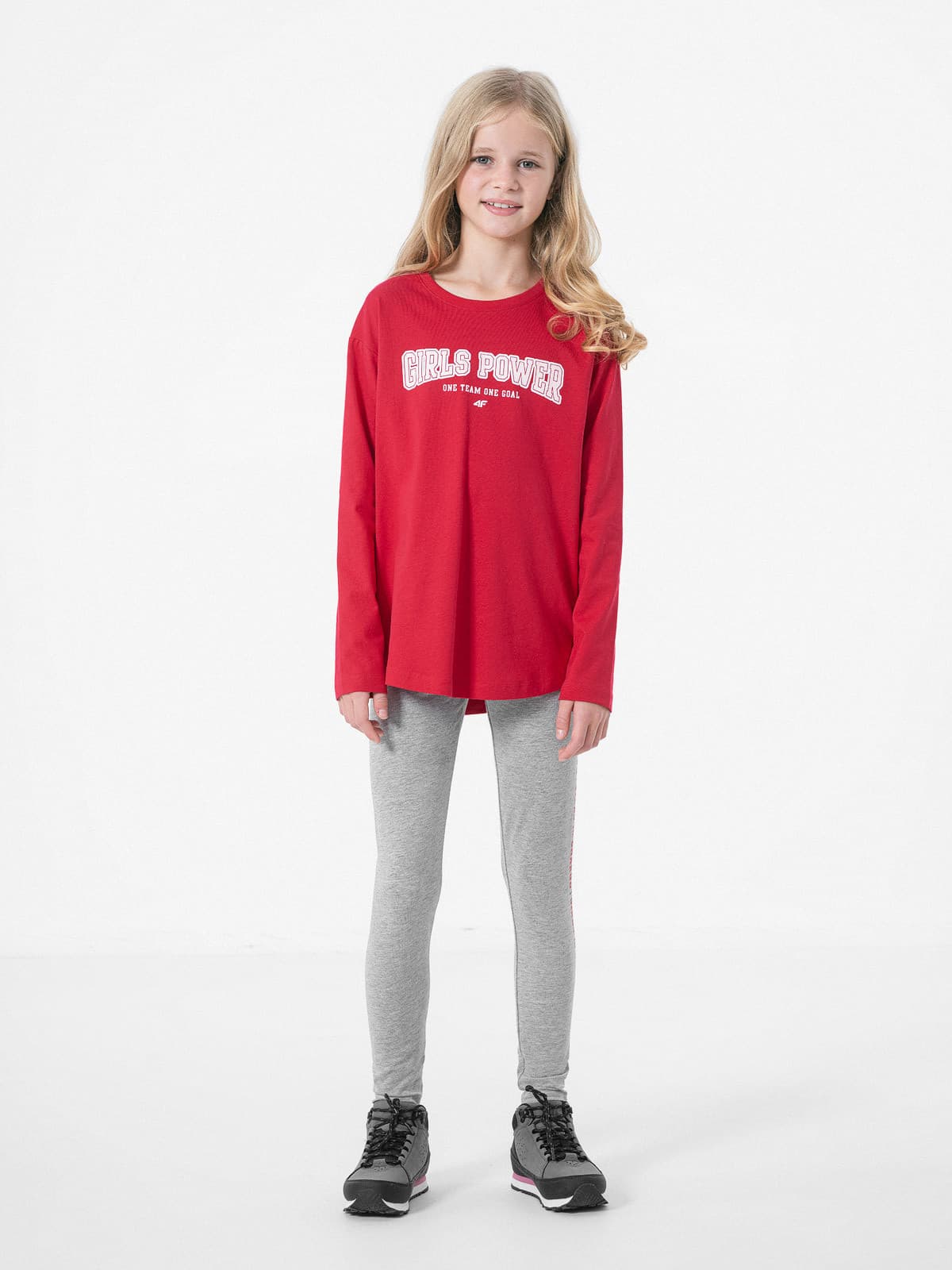 4F HJZ22-JLEG003 COLD LIGHT GREY MELANGE Dětské legíny EU 122 HJZ22-JLEG003 COLD LI GREY M - náhled 4