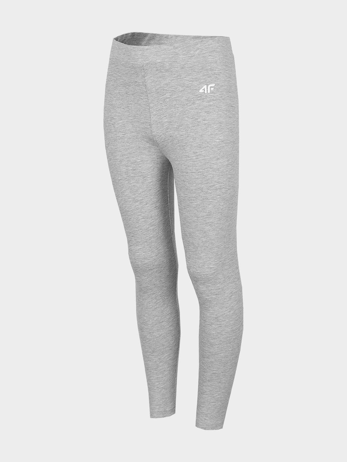 4F HJZ22-JLEG001 COLD LIGHT GREY MELANGE Dětské legíny EU 122 HJZ22-JLEG001 COLD LI GREY M - náhled 1