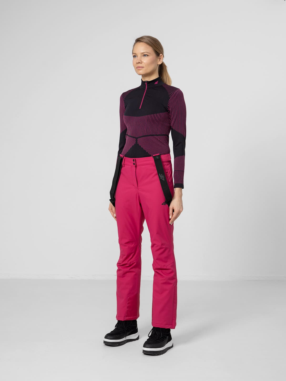 4F H4Z22-SPDN001 HOT PINK Dámské lyžařské kalhoty US L H4Z22-SPDN001 HOT PINK - náhled 3