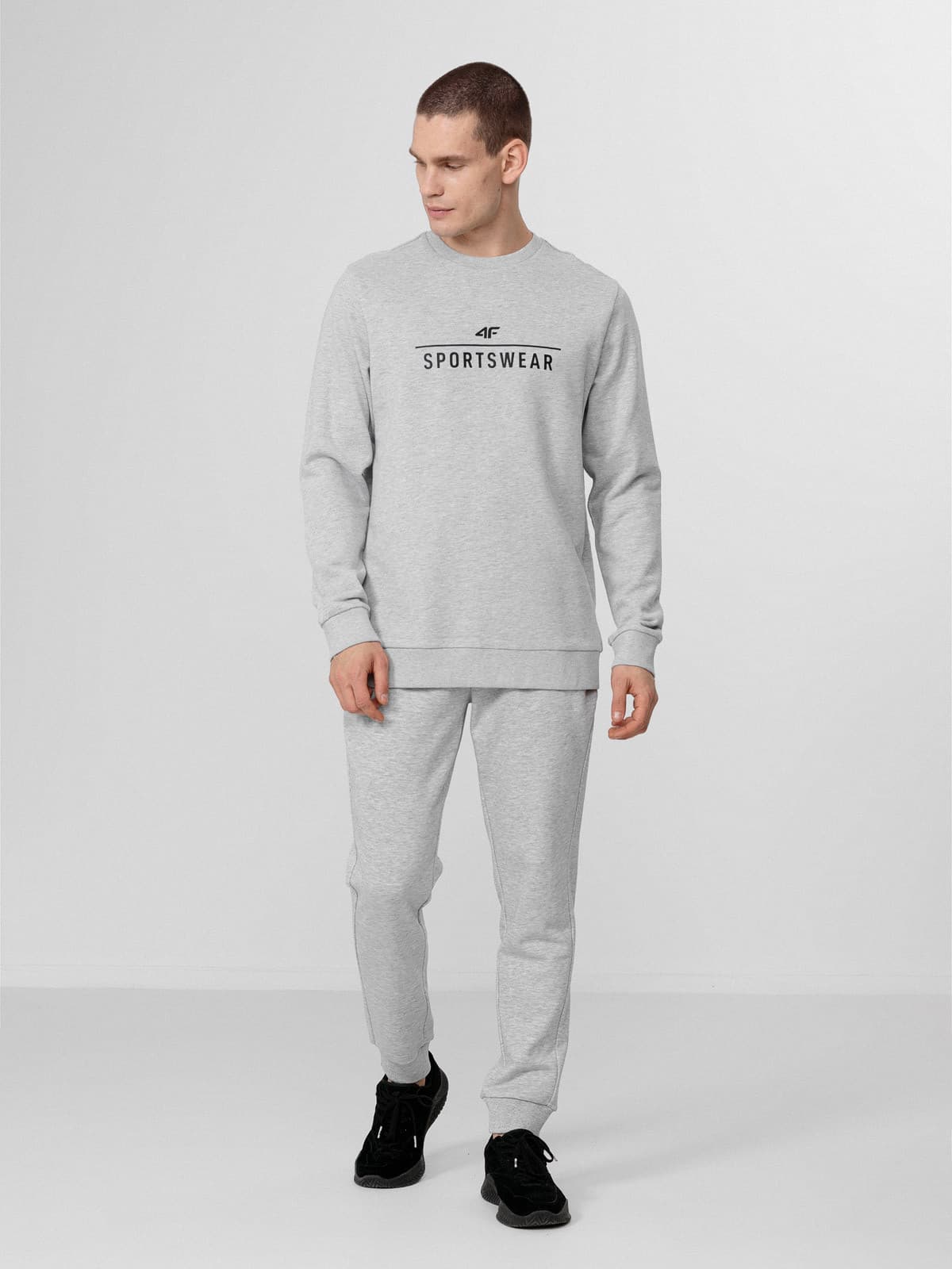 4F H4Z22-BLM350 COLD LIGHT GREY MELANGE Pánská mikina US 3XL H4Z22-BLM350 COLD L GREY M - náhled 4