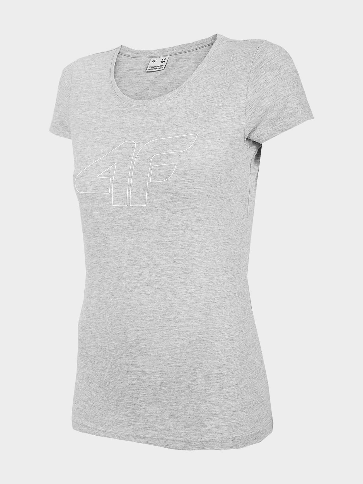 4F H4Z22-TSD353 COLD LIGHT GREY MELANGE Dámské tričko US M H4Z22-TSD353 COLD L GREY M - náhled 1