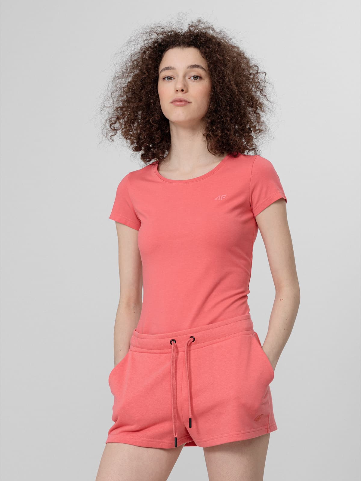 4F H4Z22-TSD350 CORAL Dámské tričko US L H4Z22-TSD350 CORAL - náhled 3