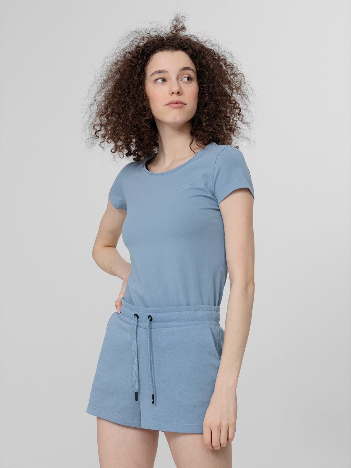 4F H4Z22-TSD350 DENIM Dámské tričko US L H4Z22-TSD350 DENIM - náhled 3