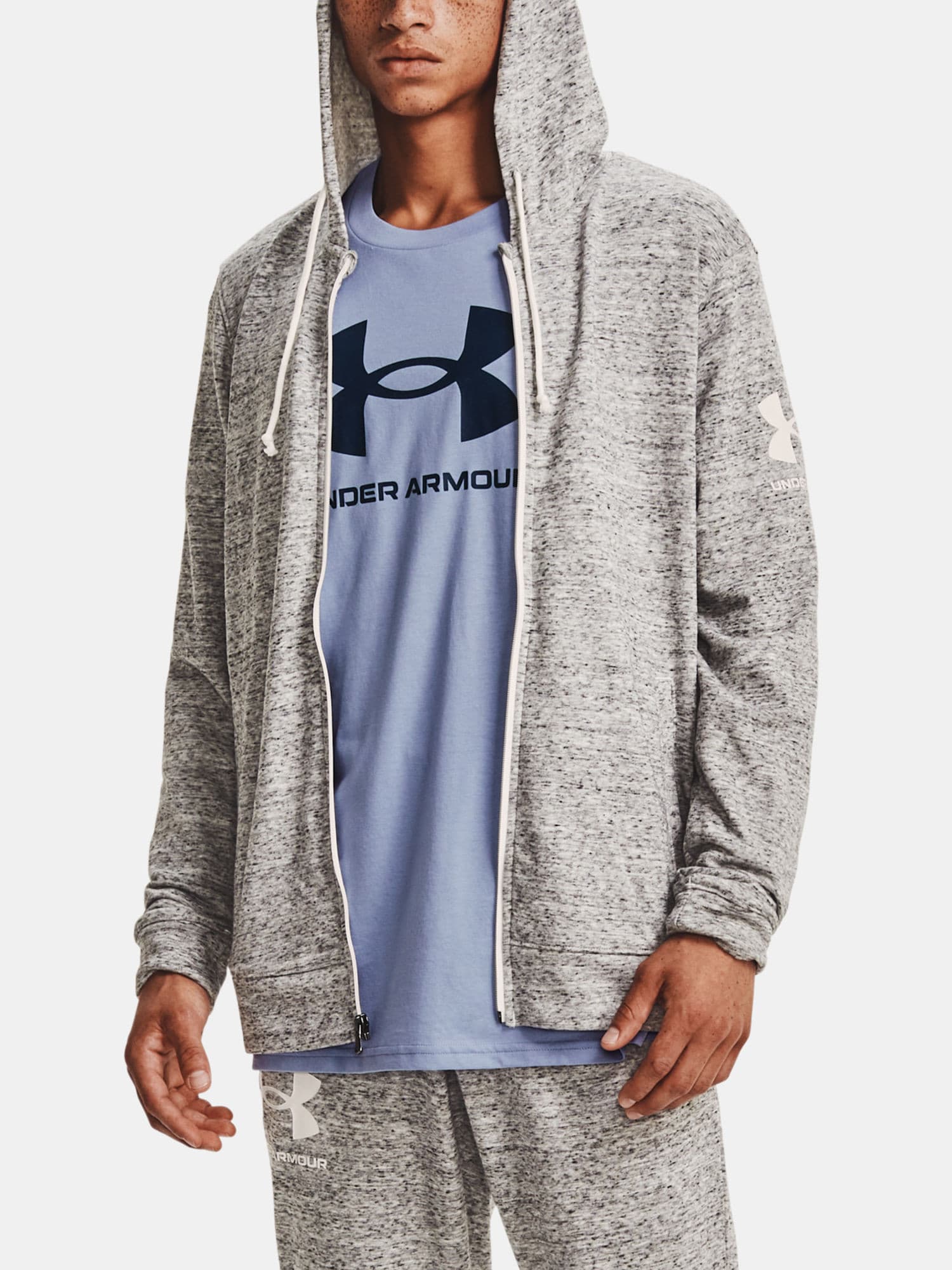 Under Armour UA RIVAL TERRY FZ HD Pánská mikina US XXL 1361606-112 - náhled 3