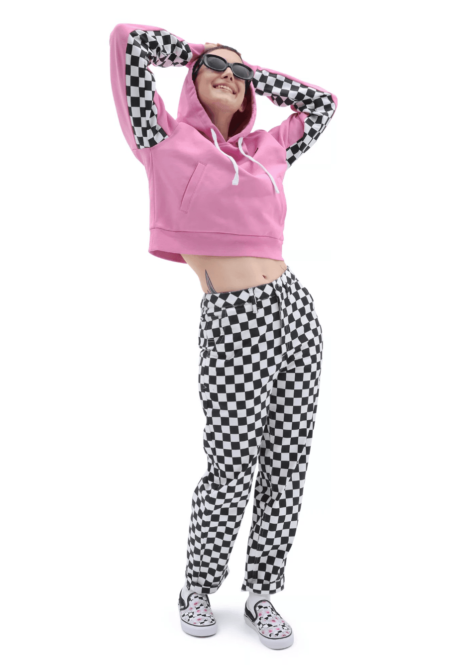 Vans BOOM BOOM CHECK IT HOODIE Dámská mikina US M VN00045DBLH1 - náhled 4