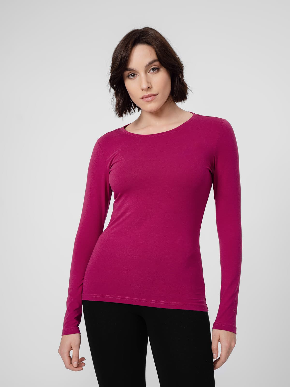 4F 4FSS23TLONF085 DARK PINK Dámské tričko US S 4FSS23TLONF085 DARK PINK