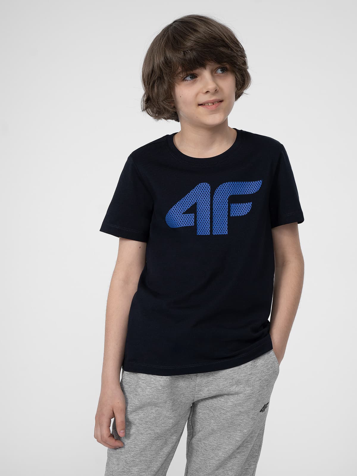 4F 4FJSS23TTSHM293 NAVY Dětské tričko EU 122 4FJSS23TTSHM293 NAVY