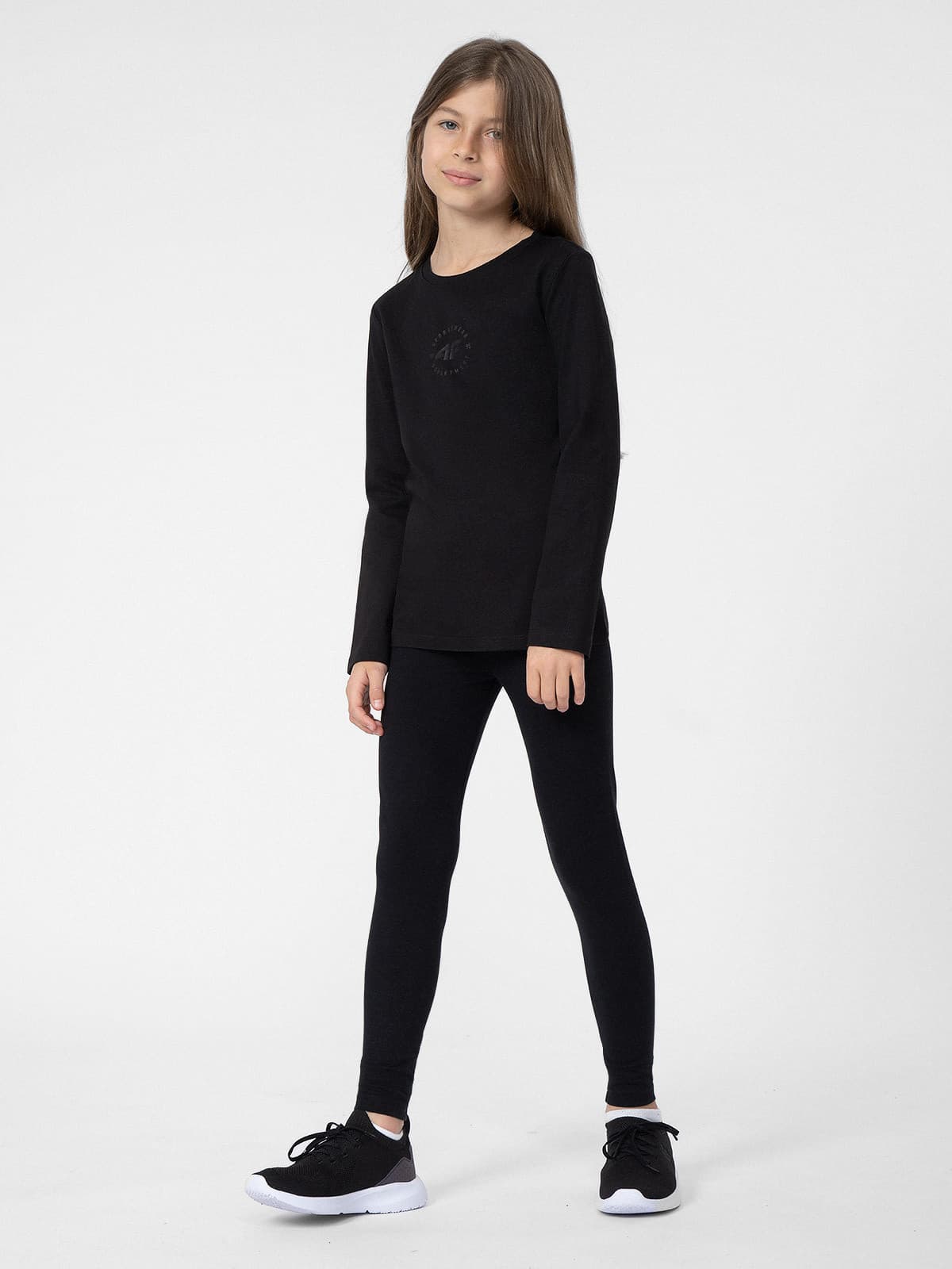 4F 4FJSS23TTIGF038 DEEP BLACK Dětské legíny EU 122 4FJSS23TTIGF038 DEEP BLACK - náhled 2