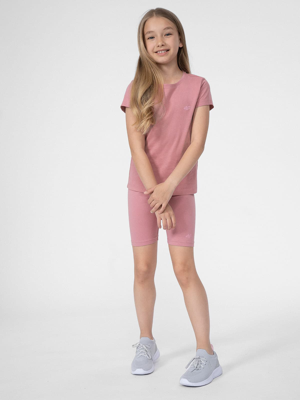 4F 4FJSS23TTIGF037 LIGHT PINK Dětské legínové kraťasy EU 158/164 4FJSS23TTIGF037 LIGHT PINK - náhled 2