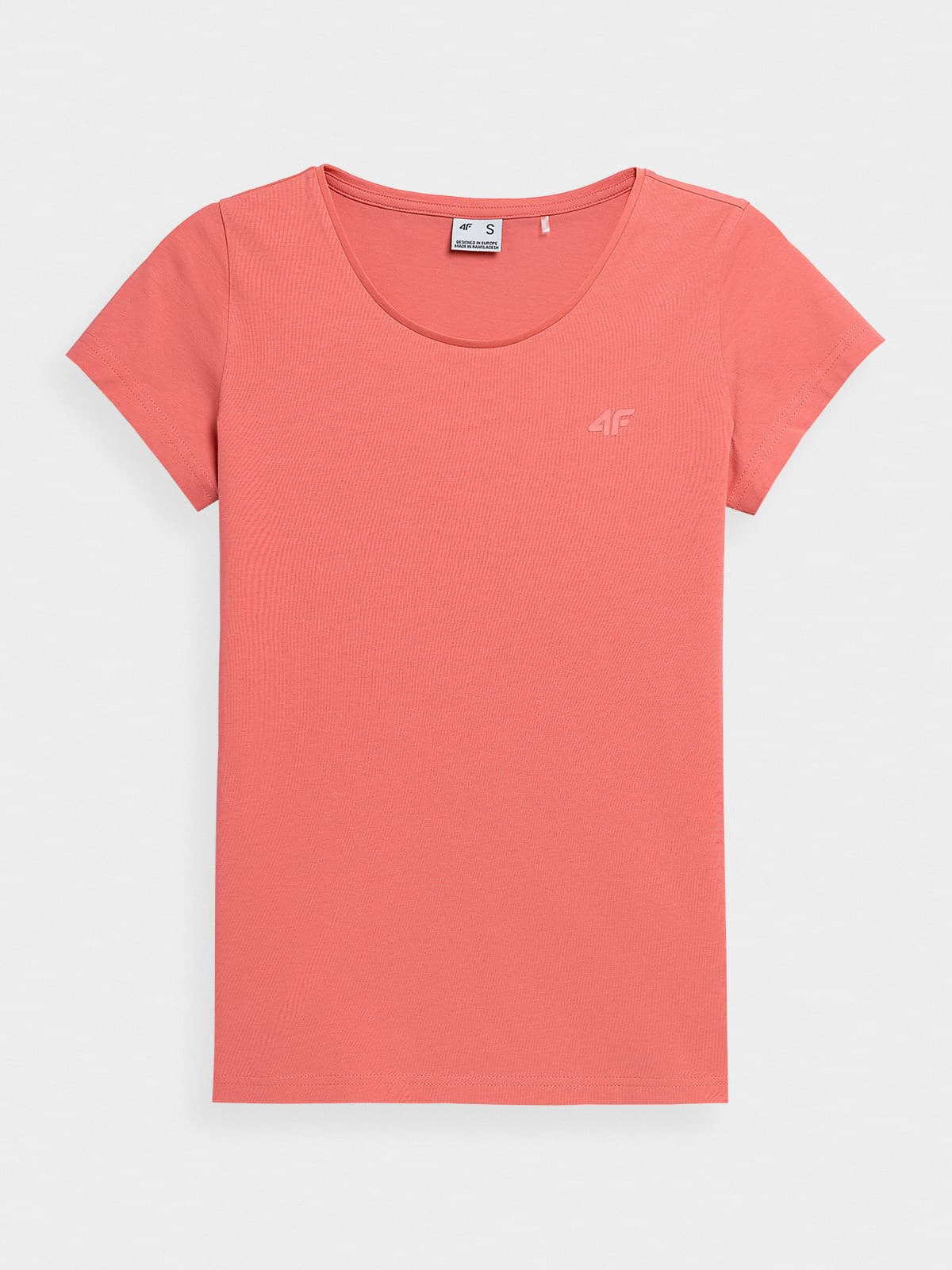 4F 4FSS23TTSHF580 CORAL Dámské tričko US L 4FSS23TTSHF580 CORAL