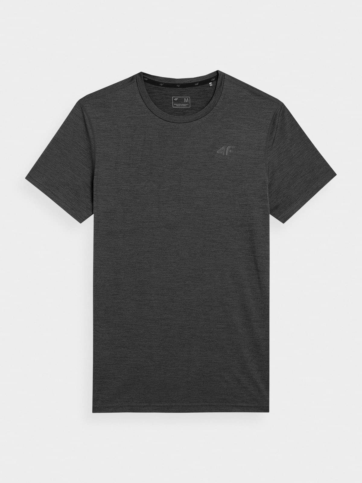4F 4FSS23TFTSM260 DEEP BLACK MELANGE Pánské tričko US 3XL 4FSS23TFTSM260 DEEP BLACK ME