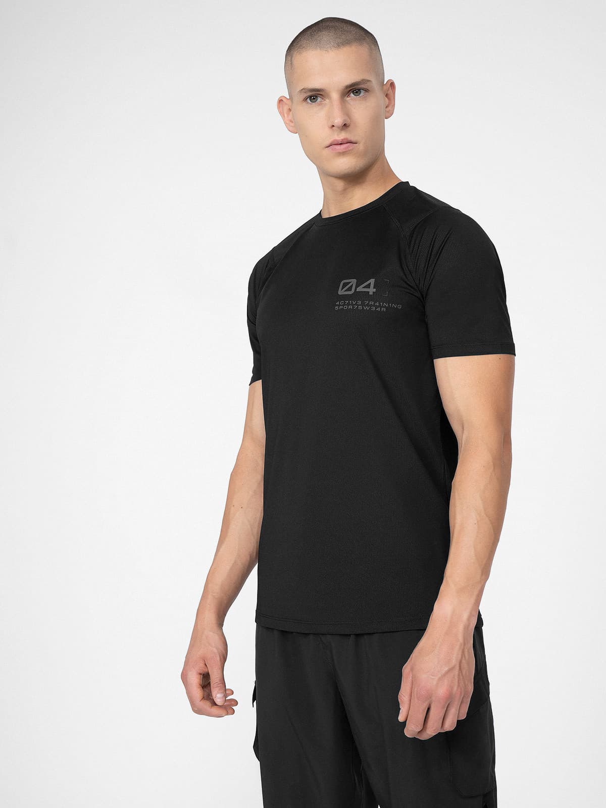 4F 4FSS23TFTSM163 DEEP BLACK Pánské tričko US 3XL 4FSS23TFTSM163 DEEP BLACK - náhled 1