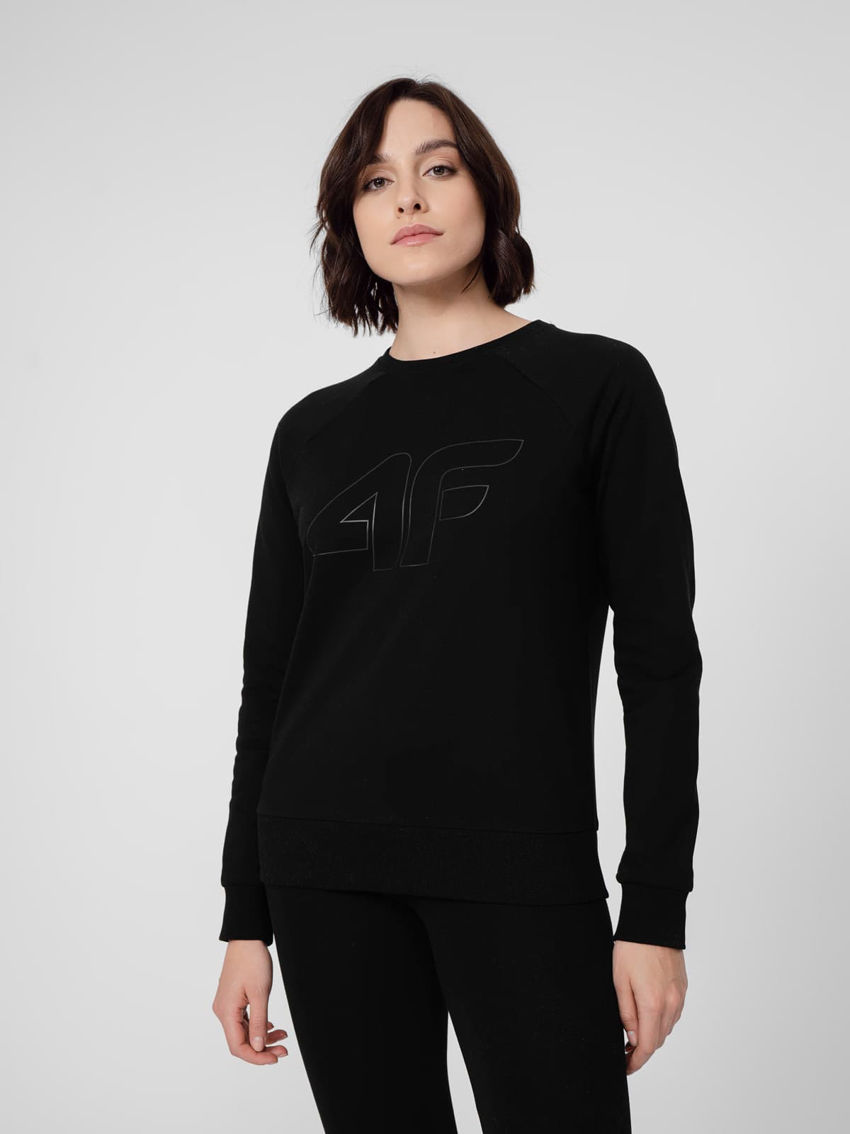 4F 4FSS23TSWSF370 DEEP BLACK Dámská mikina US L 4FSS23TSWSF370 DEEP BLACK - náhled 1