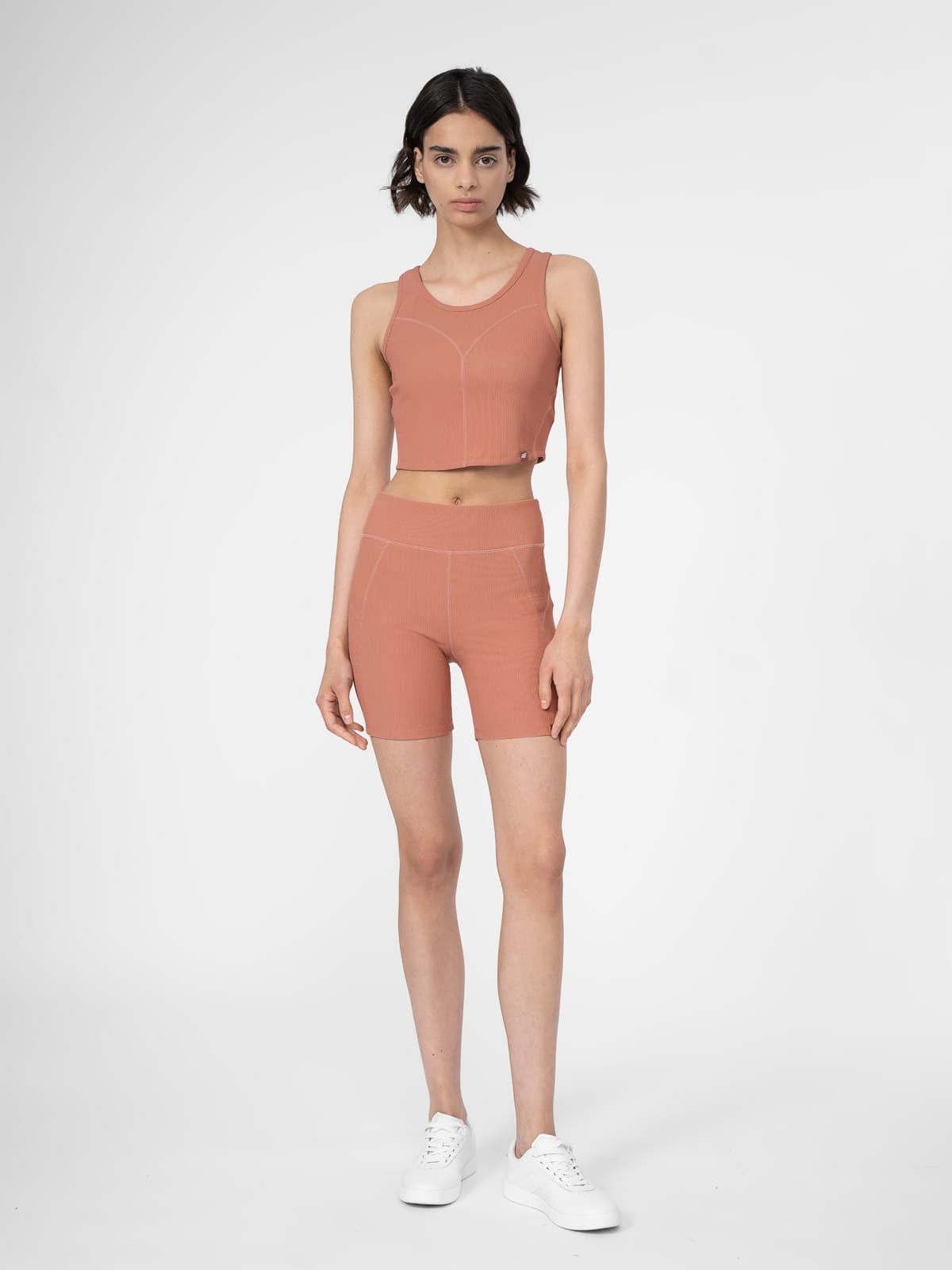 4F 4FSS23TTIGF041 SALMON CORAL Dámské legínové kraťasy US L 4FSS23TTIGF041 SALMON CORAL - náhled 2