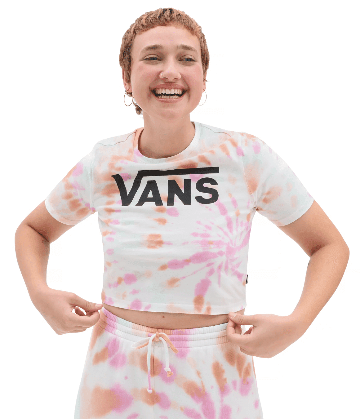Vans RESORT WASH CROP CREW Dámské tričko US L VN0003PS4481 - náhled 3