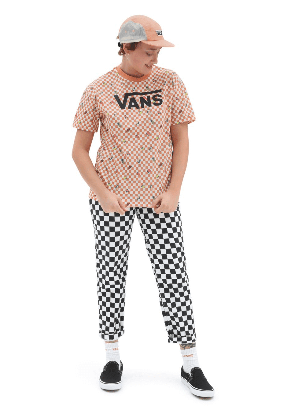 Vans FRUIT CHECKERBOARD OVERSIZED Dámské tričko US L VN0003V6BM51 - náhled 5