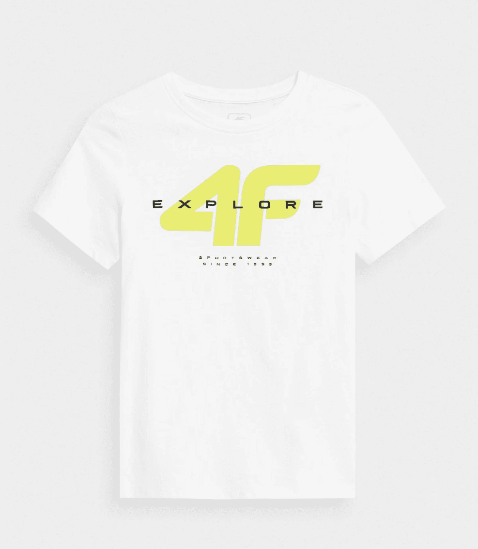 4F 4FJSS23TTSHM290 WHITE Dětské tričko EU 122 4FJSS23TTSHM290 WHITE