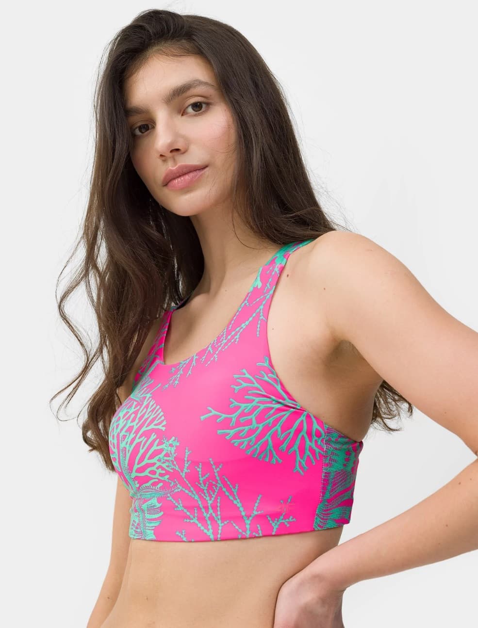 4F 4FSS23UBKTF019 MULTICOLOUR ALLOVER Horní díl plavek US S 4FSS23UBKTF019 MULTIC ALLO - náhled 2
