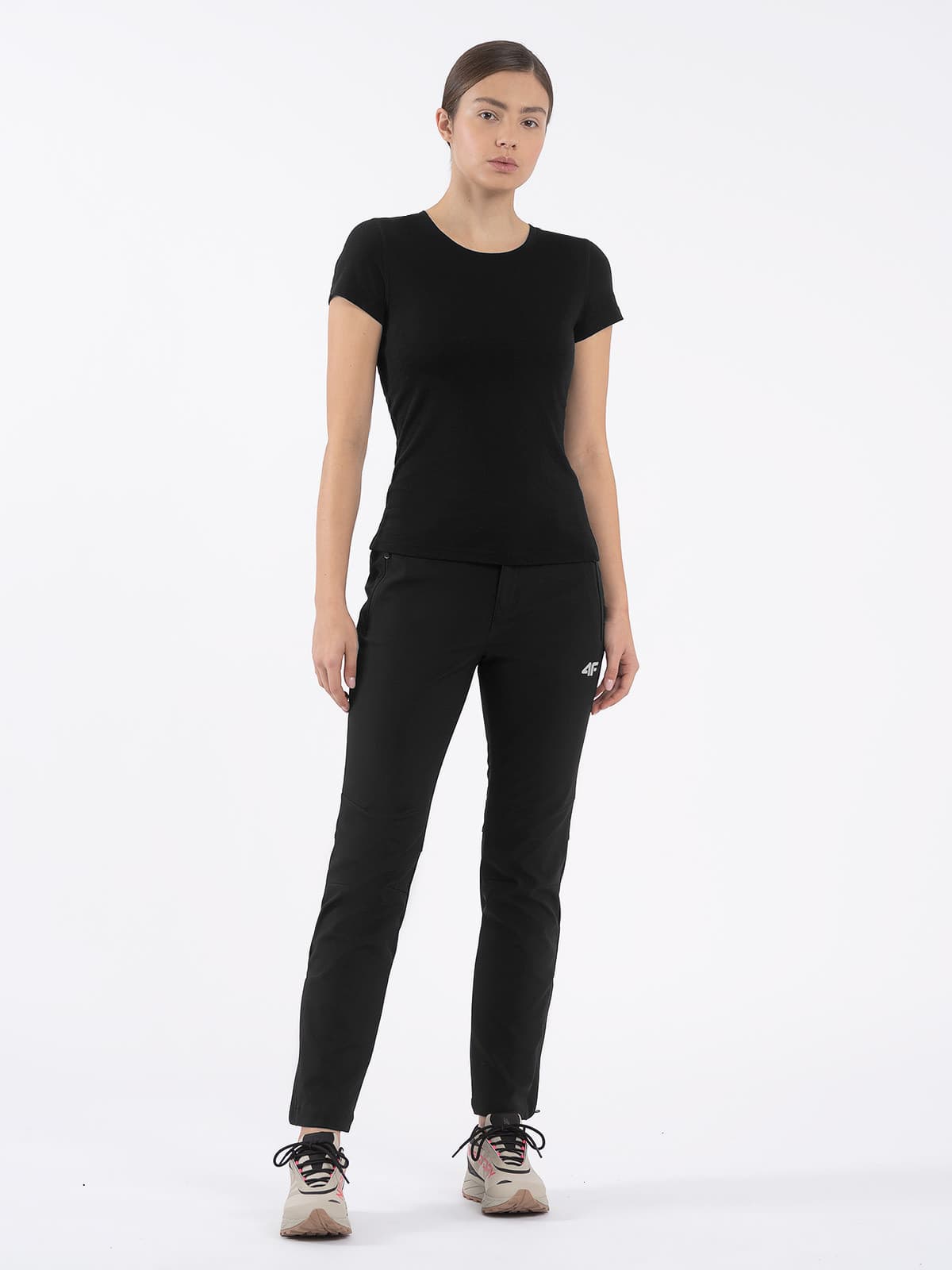 4F 4FAW23TFTRF405 DEEP BLACK Dámské trekové kalhoty US L 4FAW23TFTRF405 DEEP BLACK - náhled 2