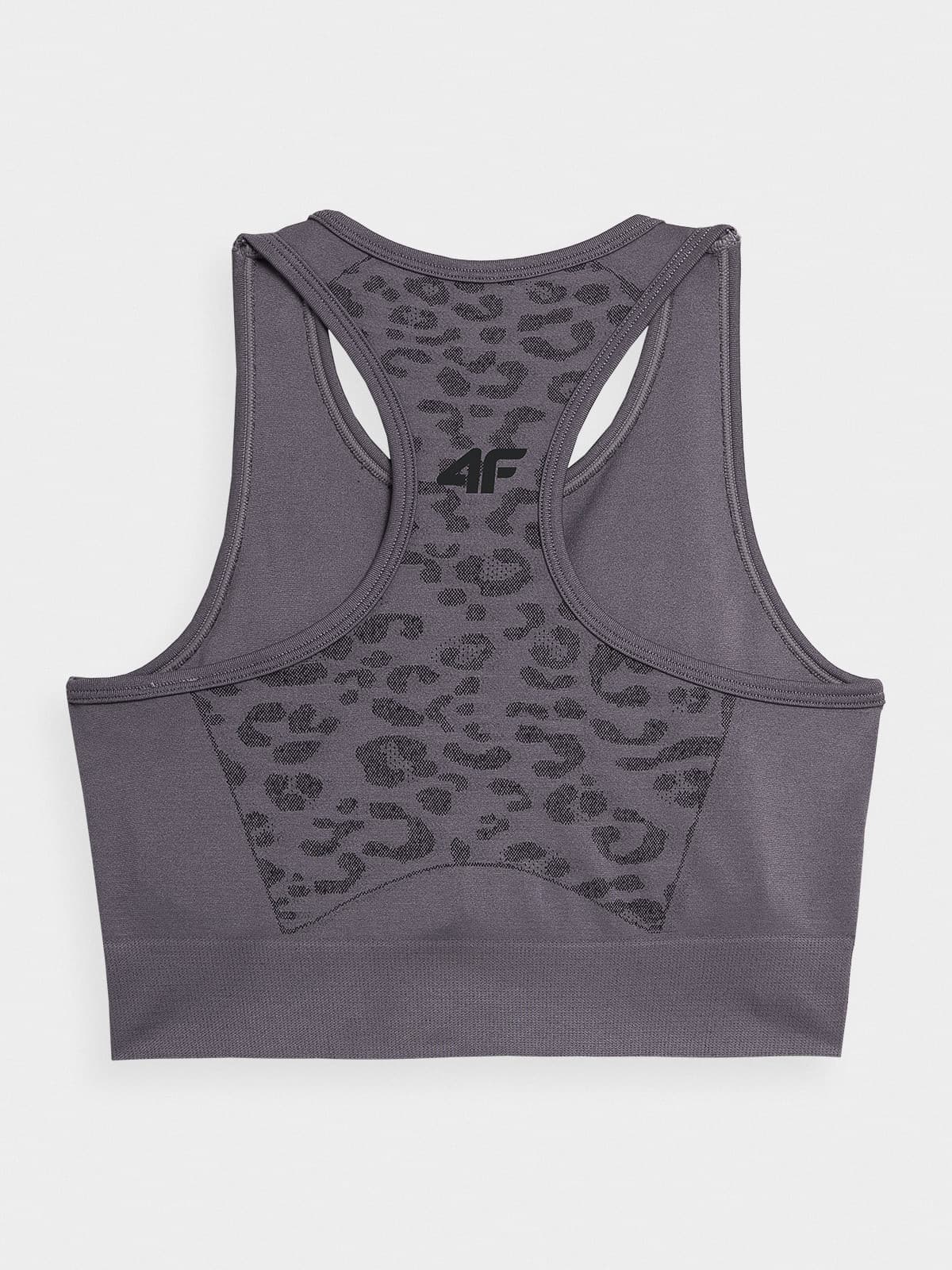 4F 4FAW23USBAF070 MIDDLE GREY ALLOVER Dámská sportovní podprsenka US M/L 4FAW23USBAF070 MID GREY ALLO - náhled 4