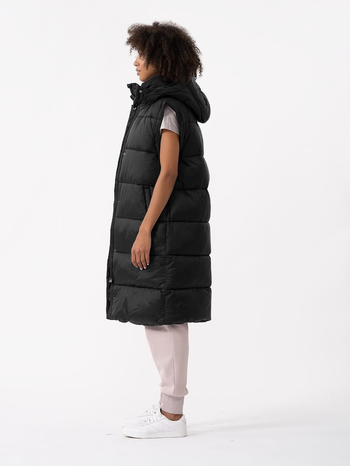 4F 4FAW23TDJAF238 DEEP BLACK Dámská bunda/vesta US L 4FAW23TDJAF238 DEEP BLACK - náhled 3