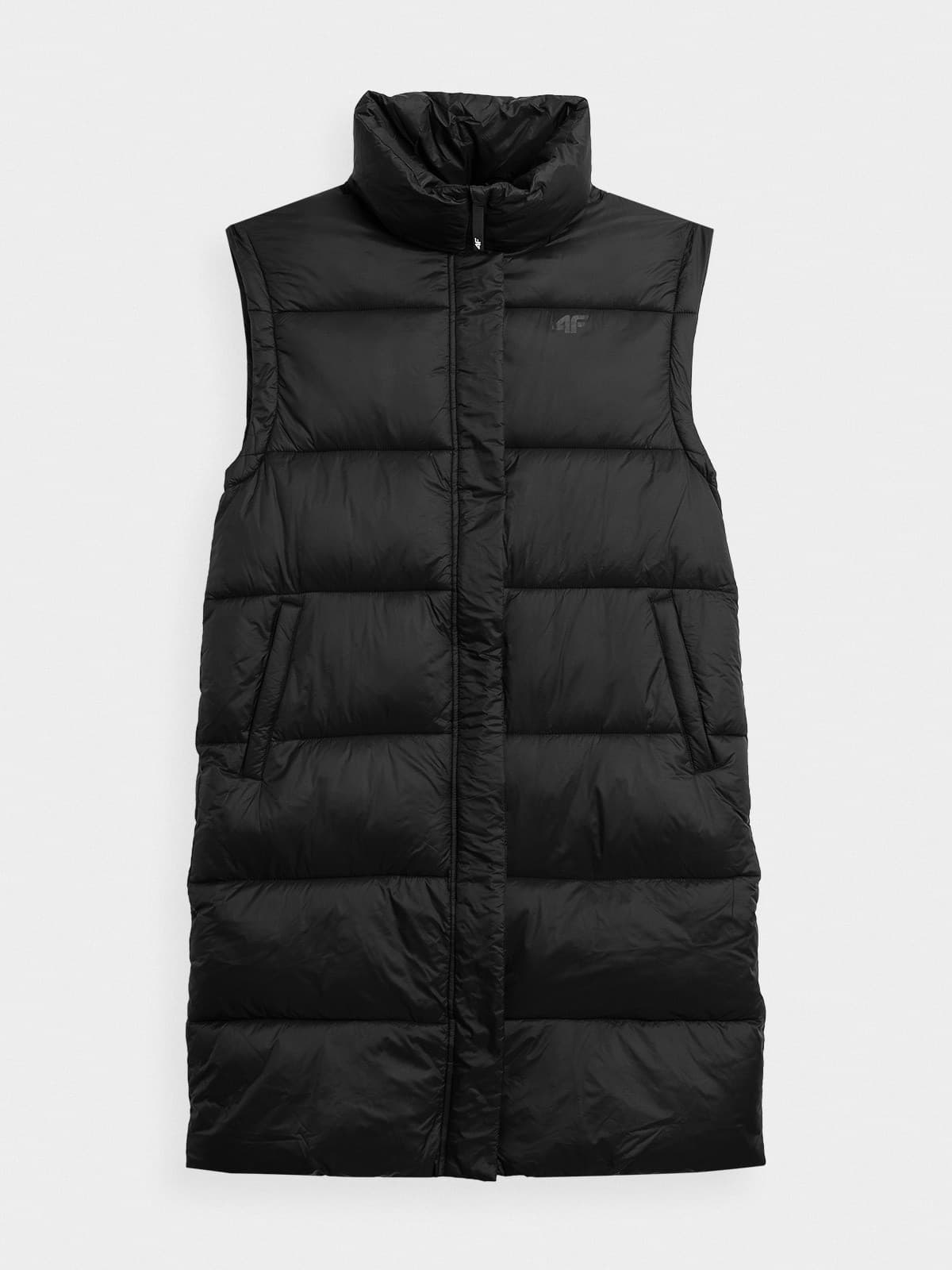 4F 4FAW23TDJAF238 DEEP BLACK Dámská bunda/vesta US L 4FAW23TDJAF238 DEEP BLACK - náhled 5