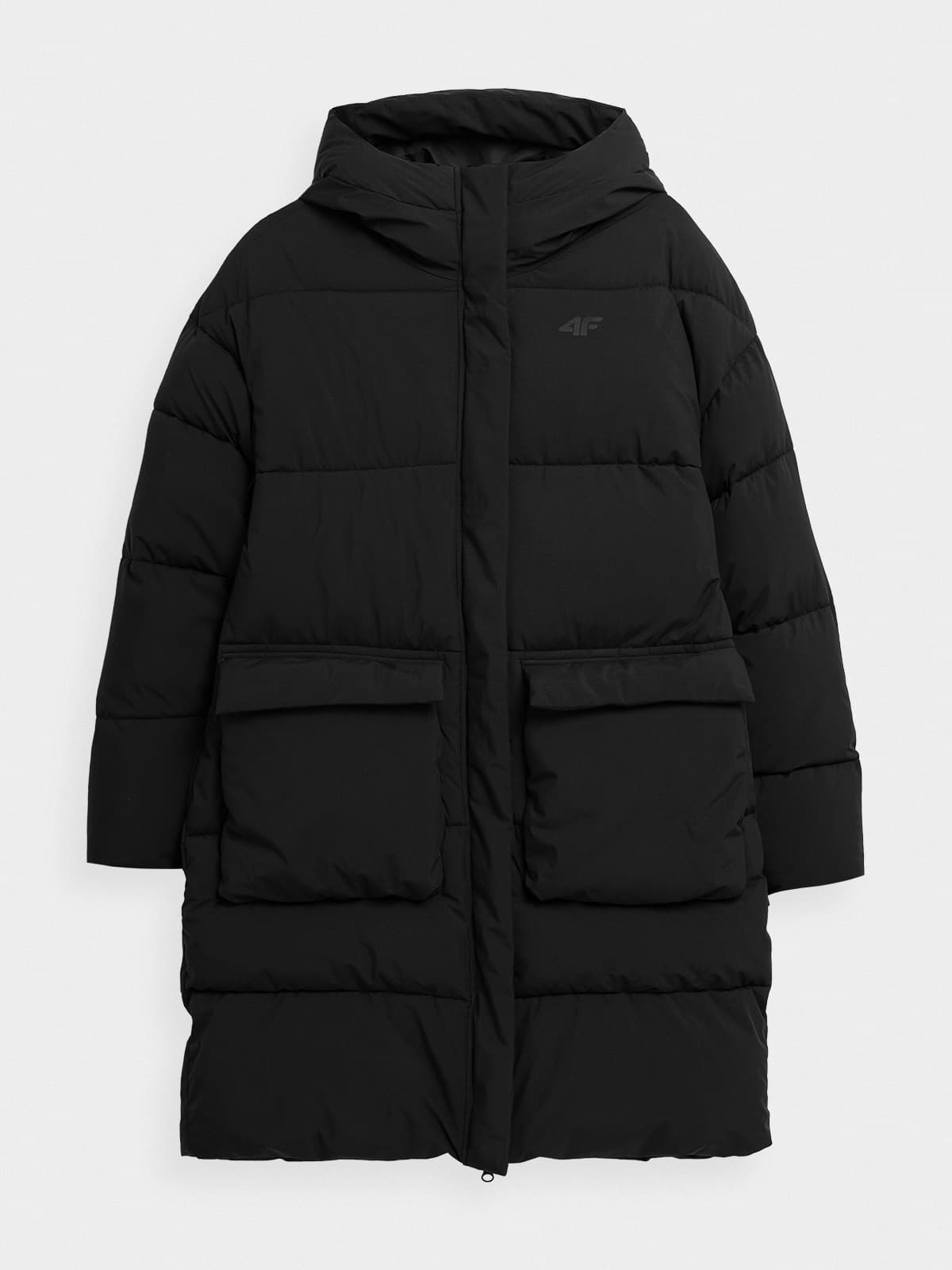 4F 4FAW23TDJAF236 DEEP BLACK Dámská bunda US L 4FAW23TDJAF236 DEEP BLACK - náhled 4