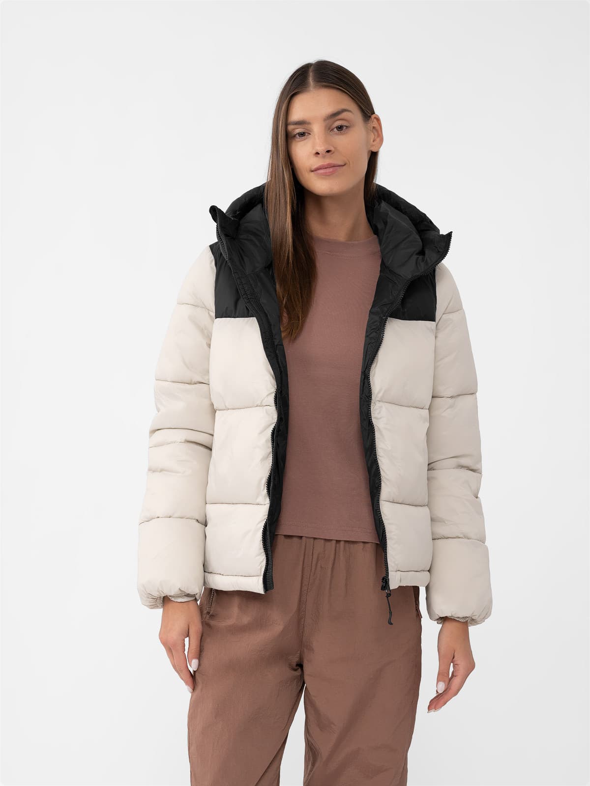 4F 4FAW23TDJAF230 BEIGE Dámská bunda US L 4FAW23TDJAF230 BEIGE - náhled 1