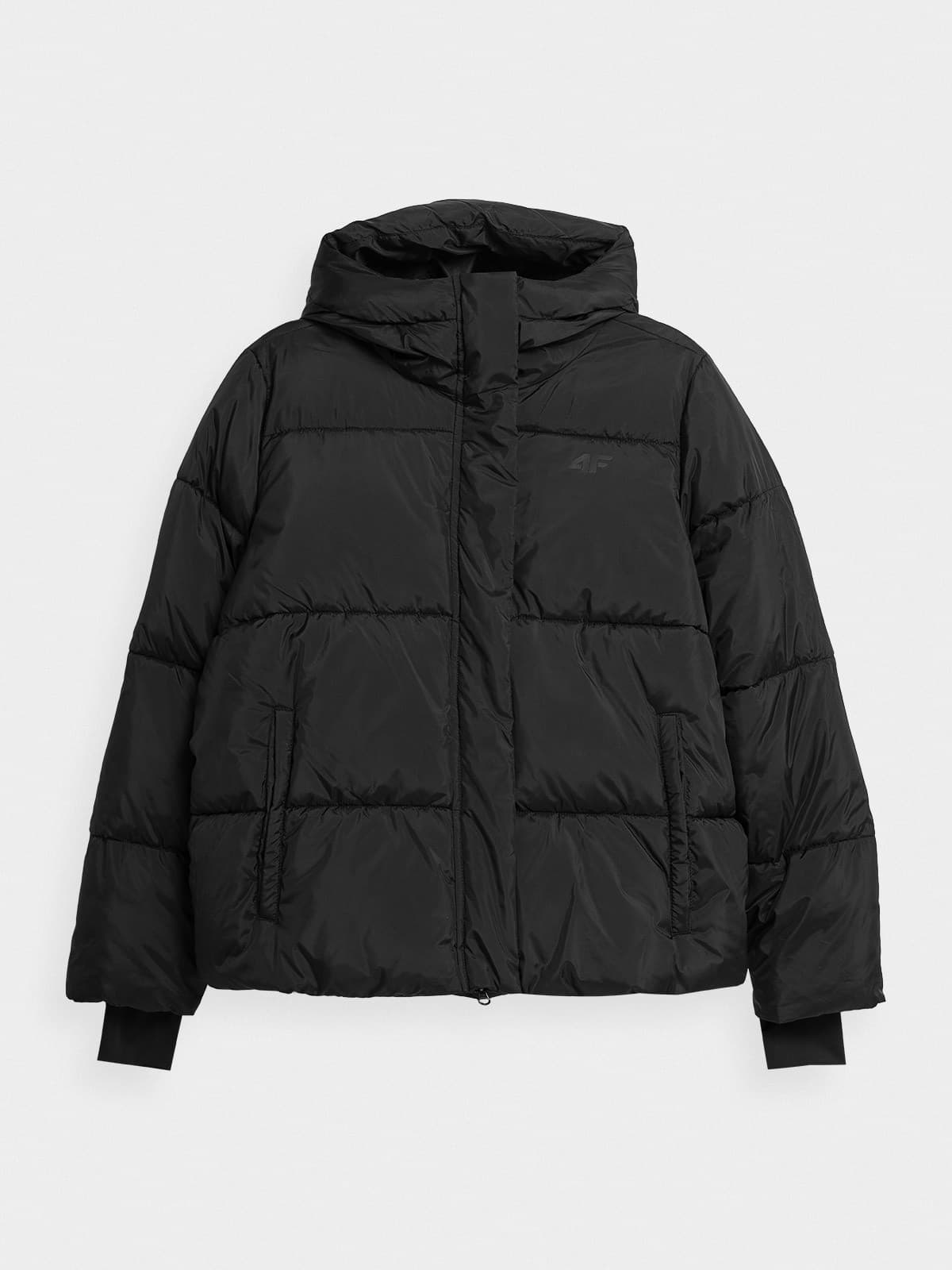 4F 4FAW23TDJAF234 DEEP BLACK Dámská bunda s rukavicemi US XL 4FAW23TDJAF234 DEEP BLACK - náhled 4