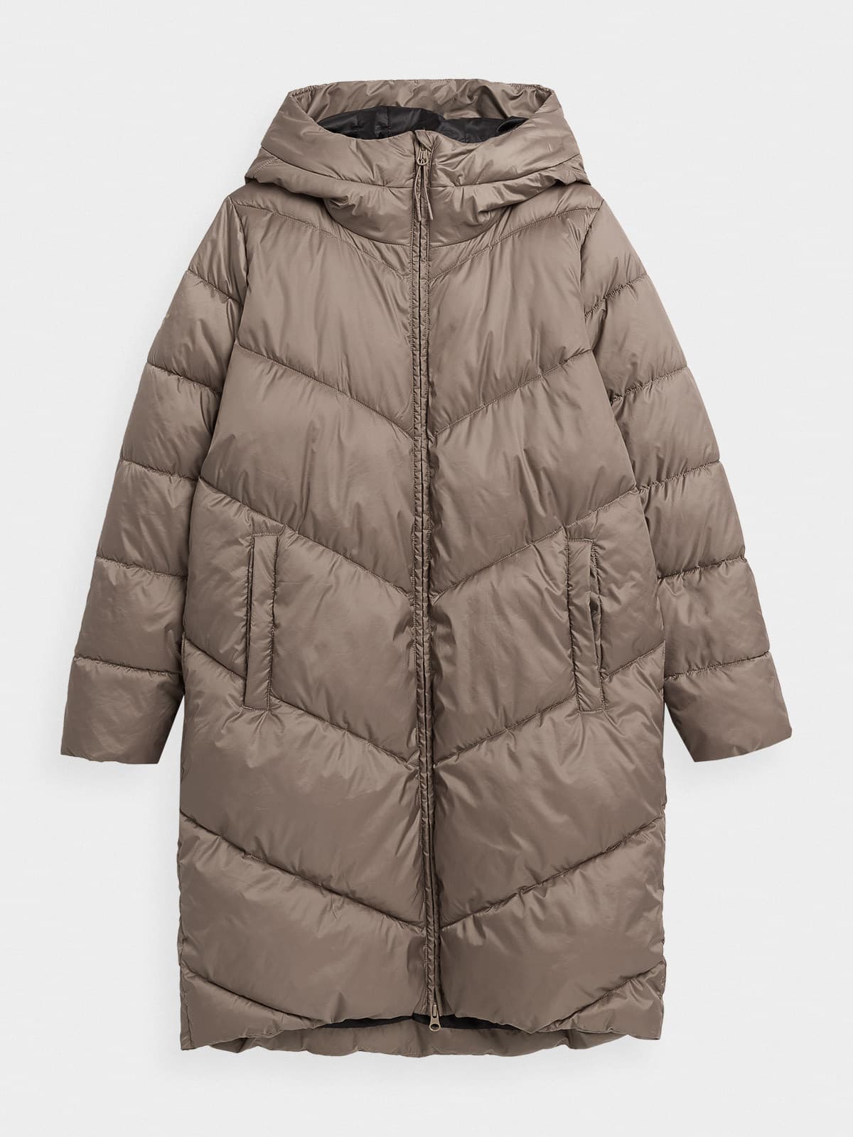 4F 4FAW23TDJAF235 LIGHT BROWN Dámský kabát US XL 4FAW23TDJAF235 LIGHT BROWN - náhled 4