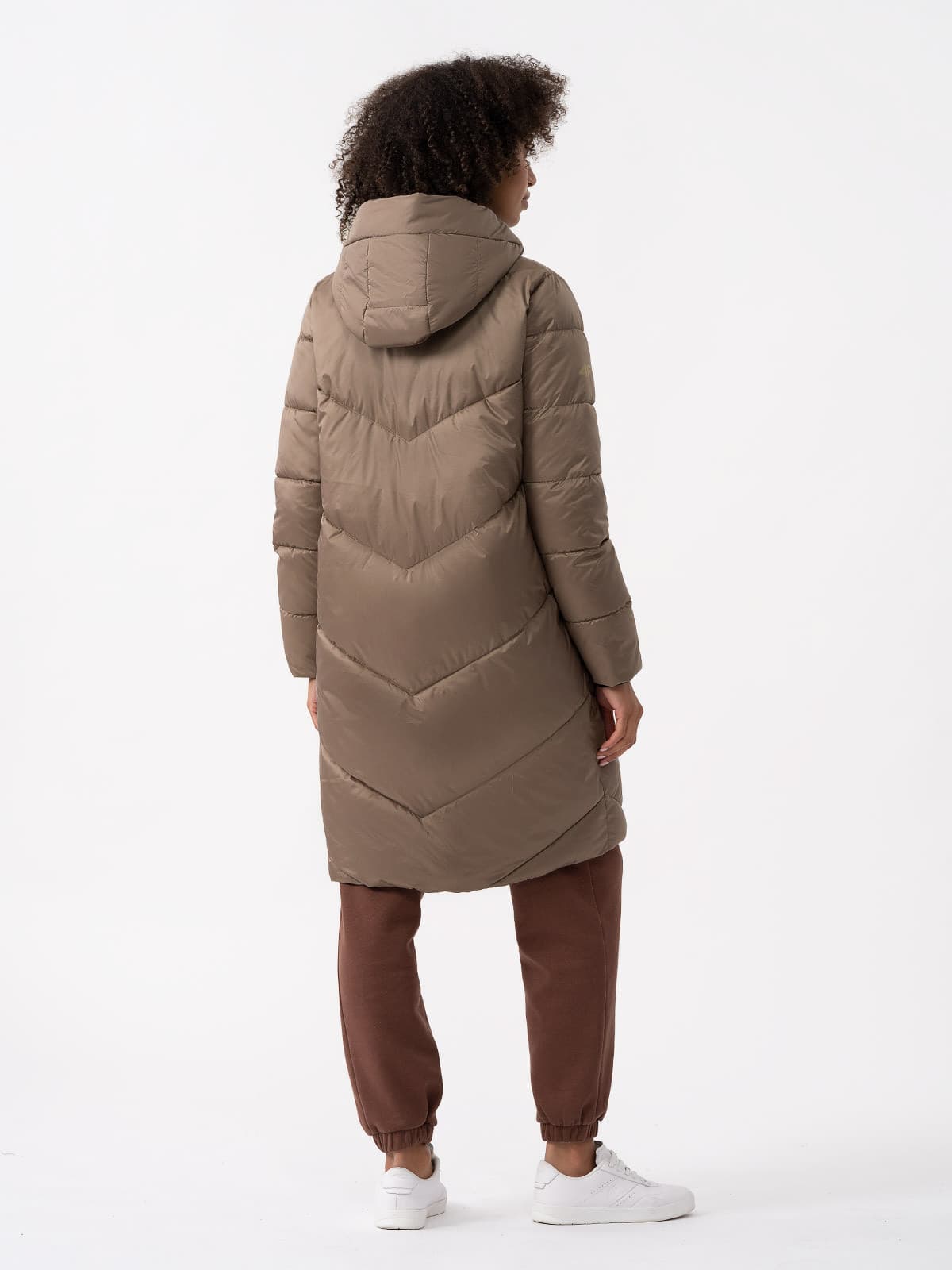 4F 4FAW23TDJAF235 LIGHT BROWN Dámský kabát US XL 4FAW23TDJAF235 LIGHT BROWN - náhled 3