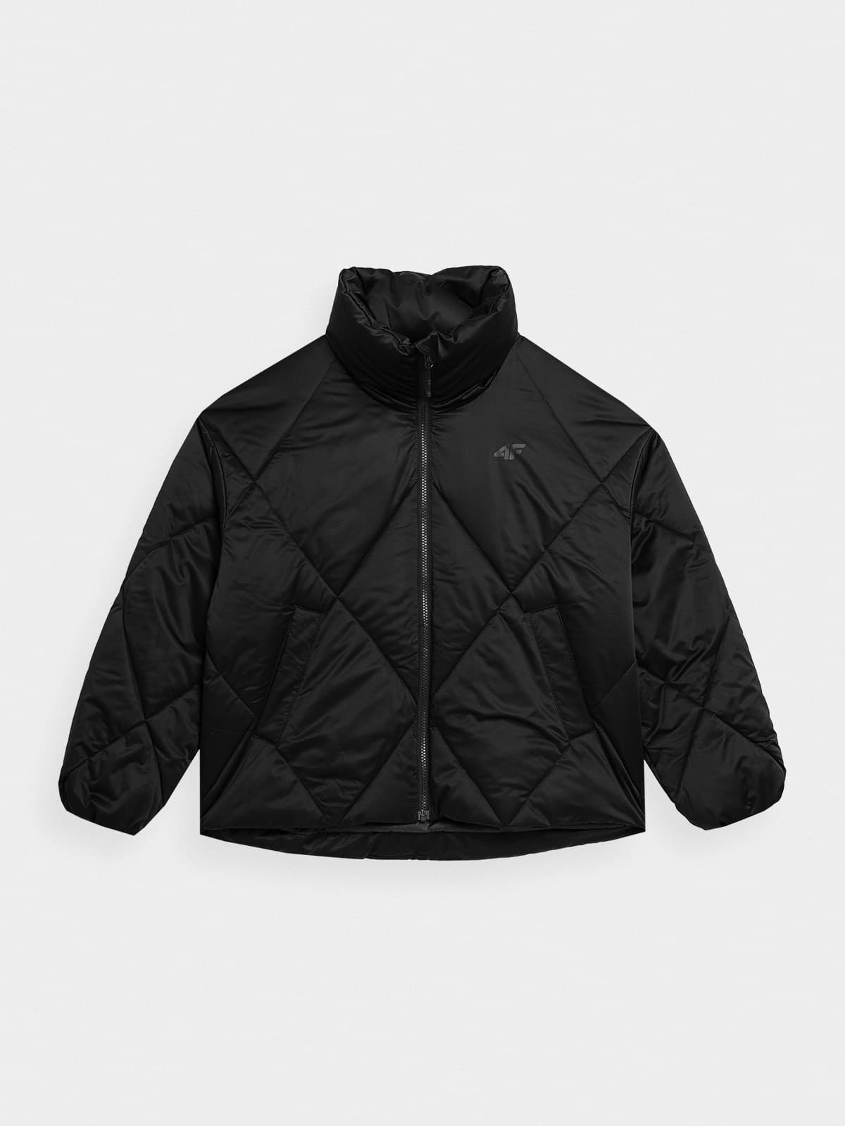 4F 4FAW23TDJAF232 DEEP BLACK Dámská bunda US L 4FAW23TDJAF232 DEEP BLACK - náhled 4