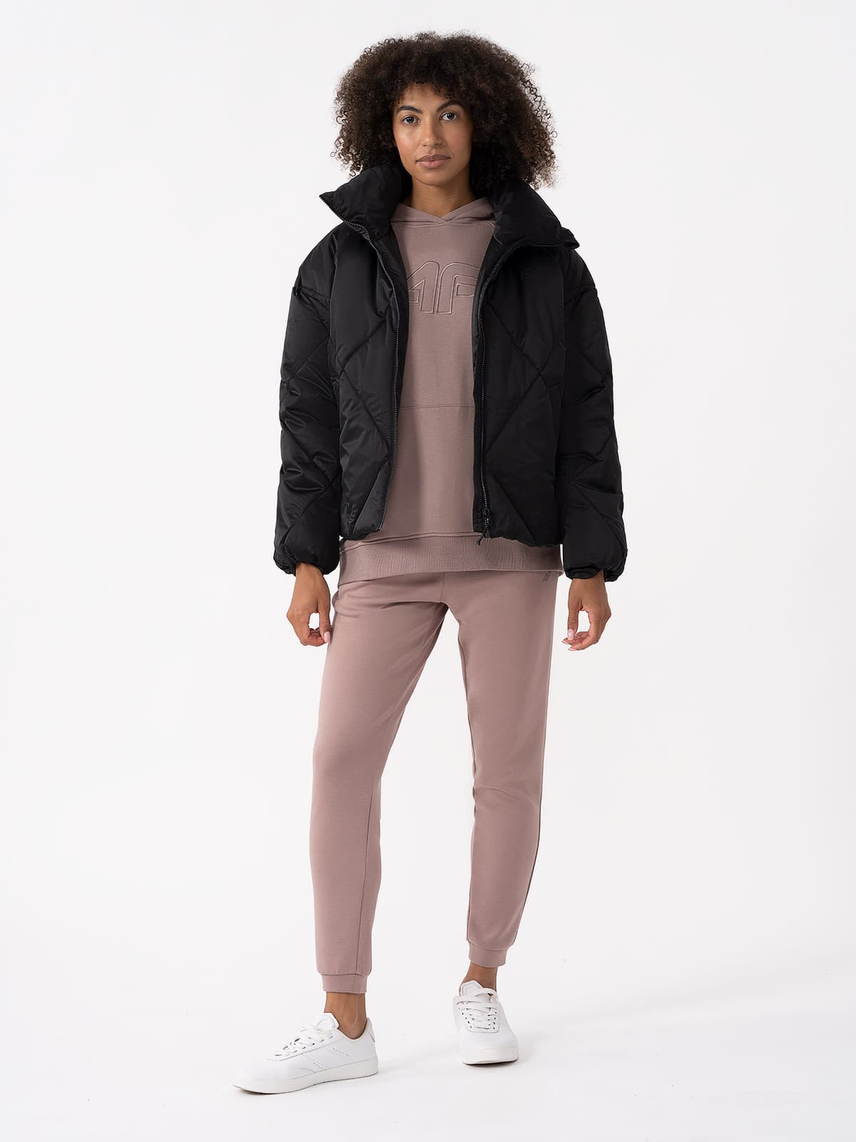 4F 4FAW23TDJAF232 DEEP BLACK Dámská bunda US L 4FAW23TDJAF232 DEEP BLACK - náhled 1