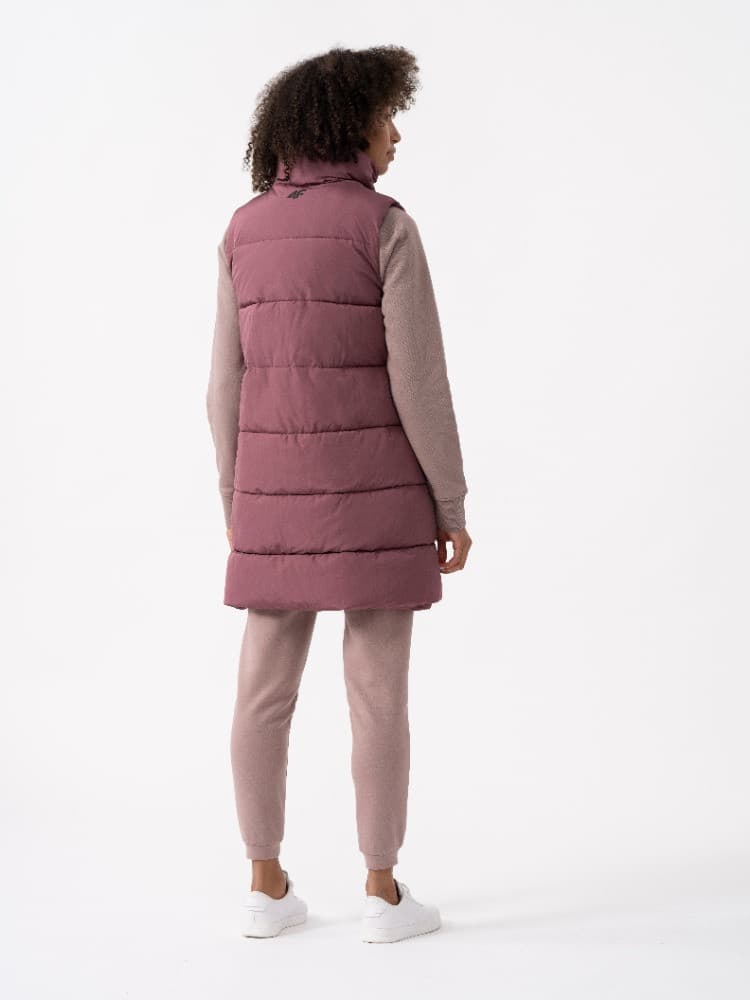 4F 4FAW23TVESF076 DARK PINK Dámská vesta US L 4FAW23TVESF076 DARK PINK - náhled 3