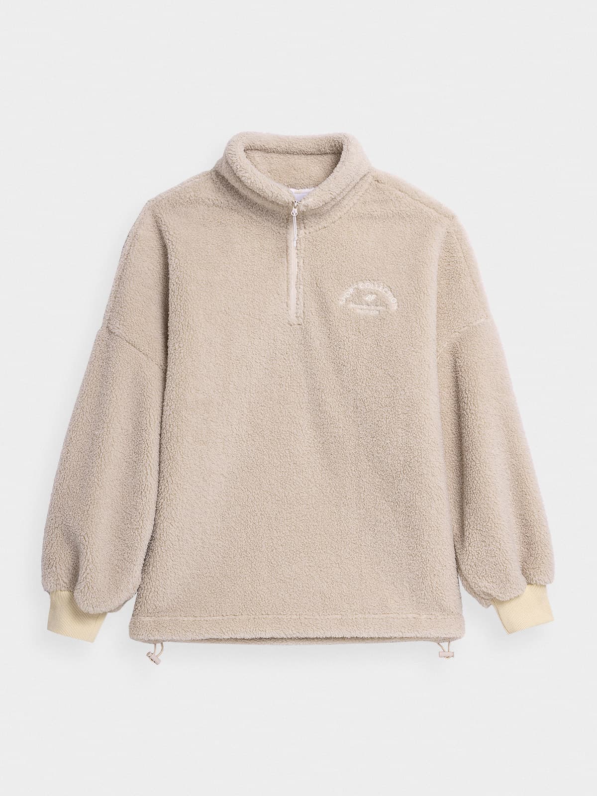 4F 4FAW23TFLEF140 BEIGE Dámská fleecová mikina US L 4FAW23TFLEF140 BEIGE - náhled 3