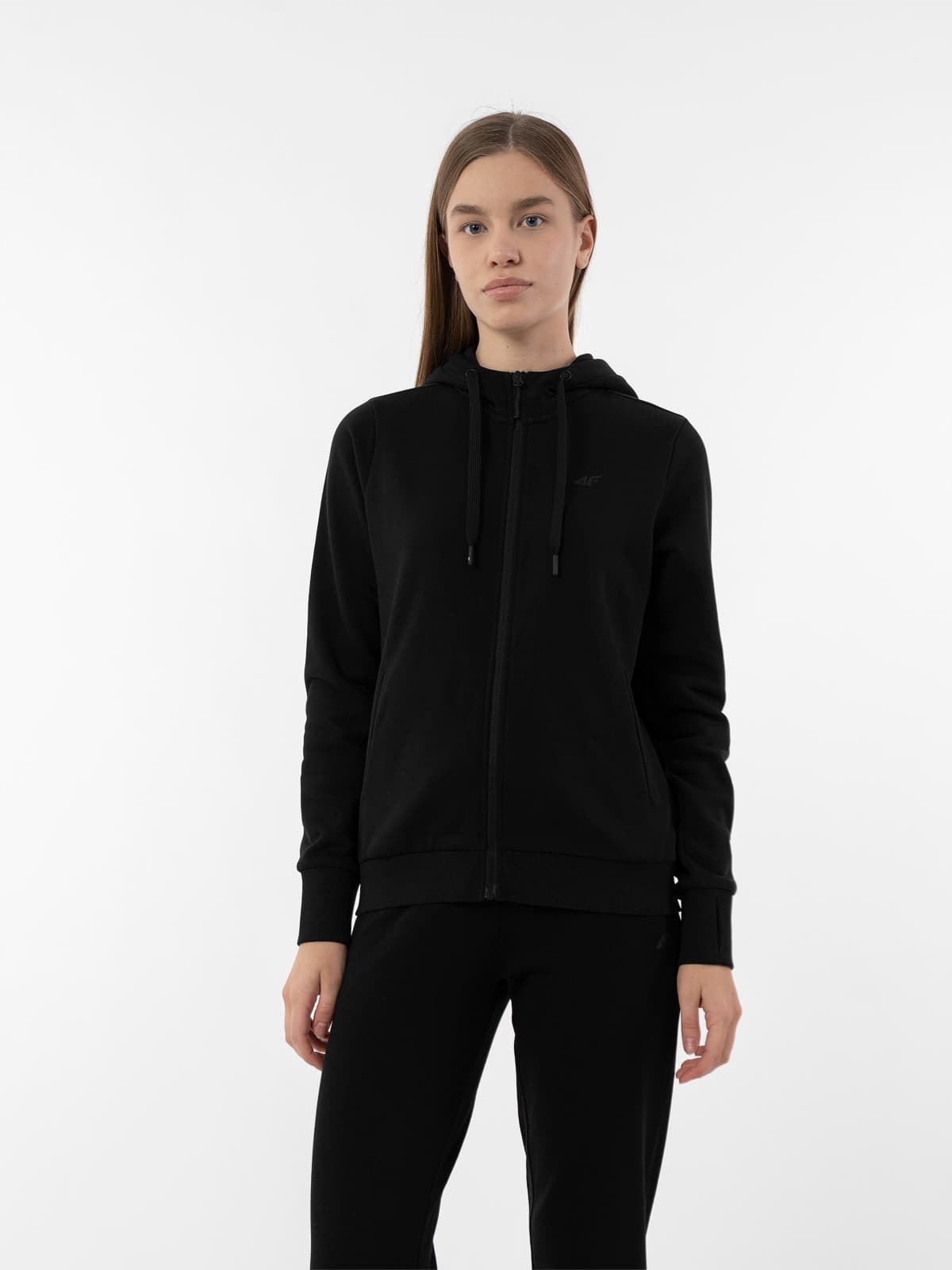 4F 4FAW23TSWSF0730 DEEP BLACK Dámská mikina US L 4FAW23TSWSF0730 DEEP BLACK - náhled 2